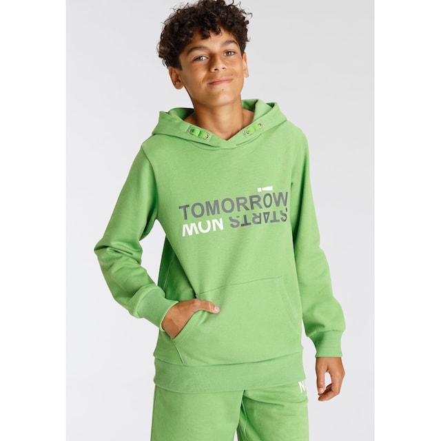 KIDSWORLD Kapuzensweatshirt »TOMORROW STARTS NOW!«, Spruch online kaufen |  BAUR
