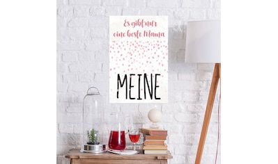 Metallbild »Meine Mama«, Schriftzüge, (1 St.)