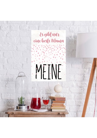 queence Metallbild »Meine Mama« Schriftzüge (1...