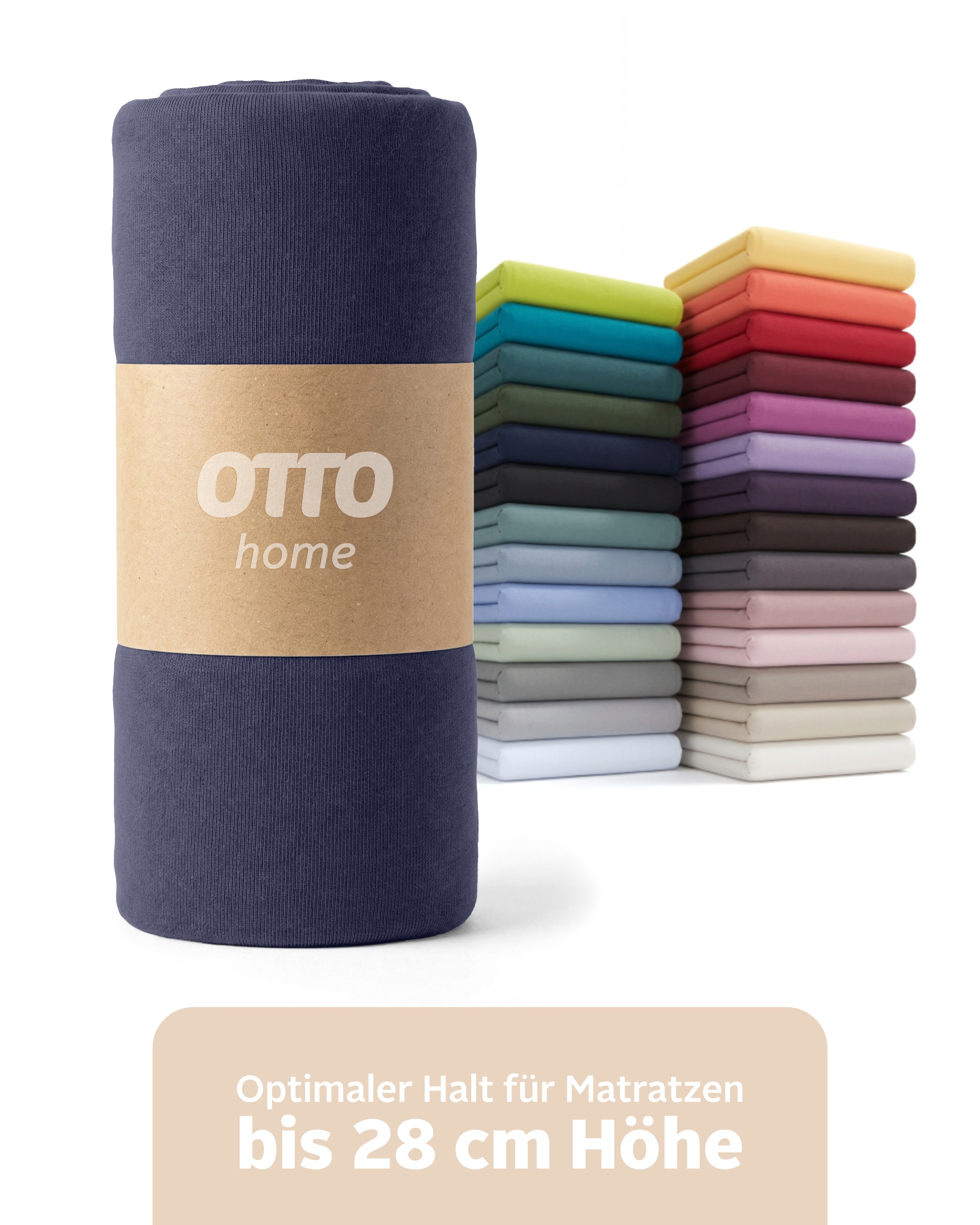 OTTO home Spannbettlaken "BLACKBERRY in PREMIUM und BASIC Qualität, 100% Baumwolle" für hohe Matratzen bis 28 cm, Bettlaken, Spannbetttuch, Boxspring