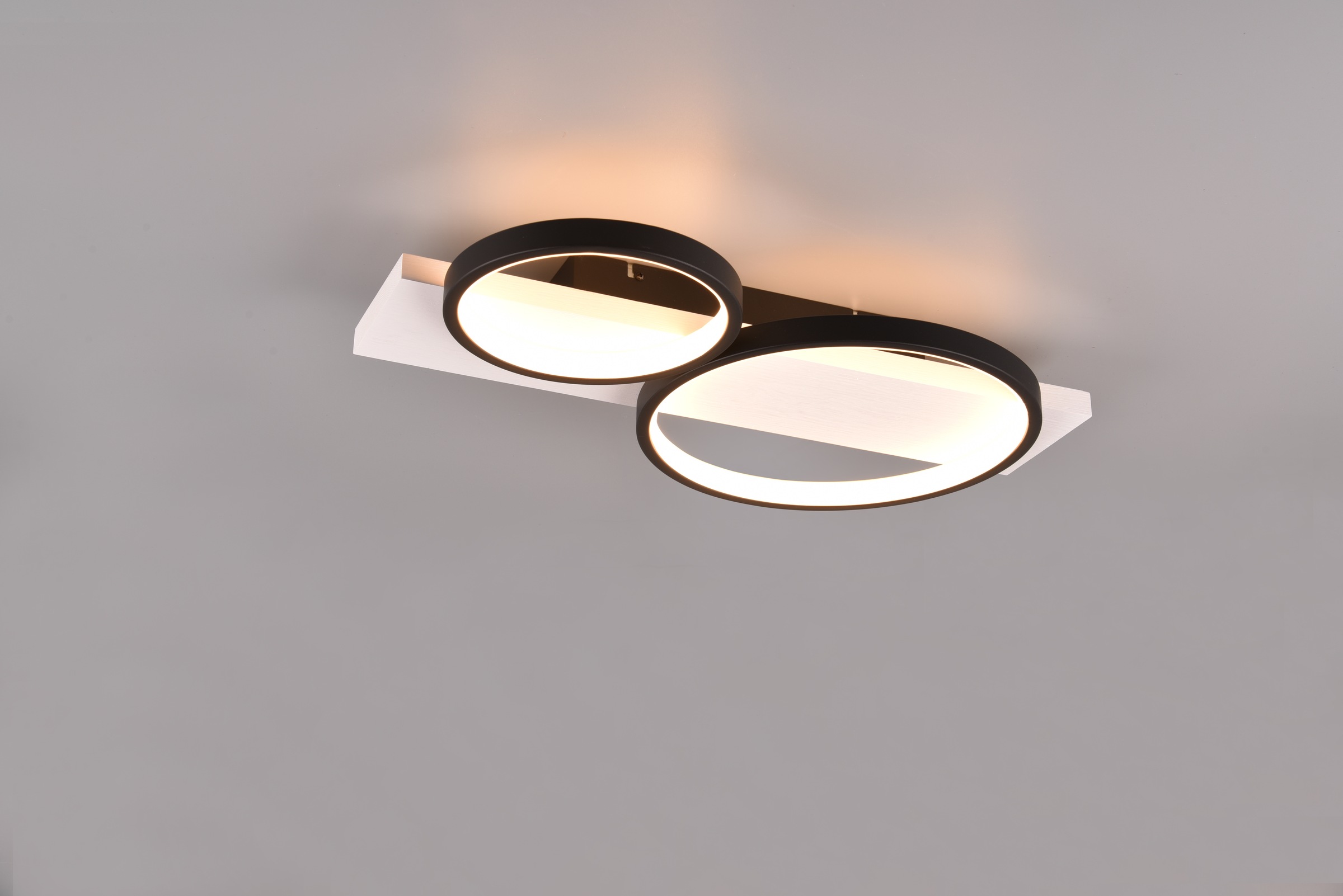 TRIO Leuchten LED Deckenleuchte »MEDERA, Deckenlampe LED Ringe mit Holz Deko 26W 3000 Lumen warmweiß«, 1 flammig, Leuchtmittel LED-Board | LED fest integriert, als Wandlampe oder Deckenlampe einsetzbar dimmbar über Wandschalter