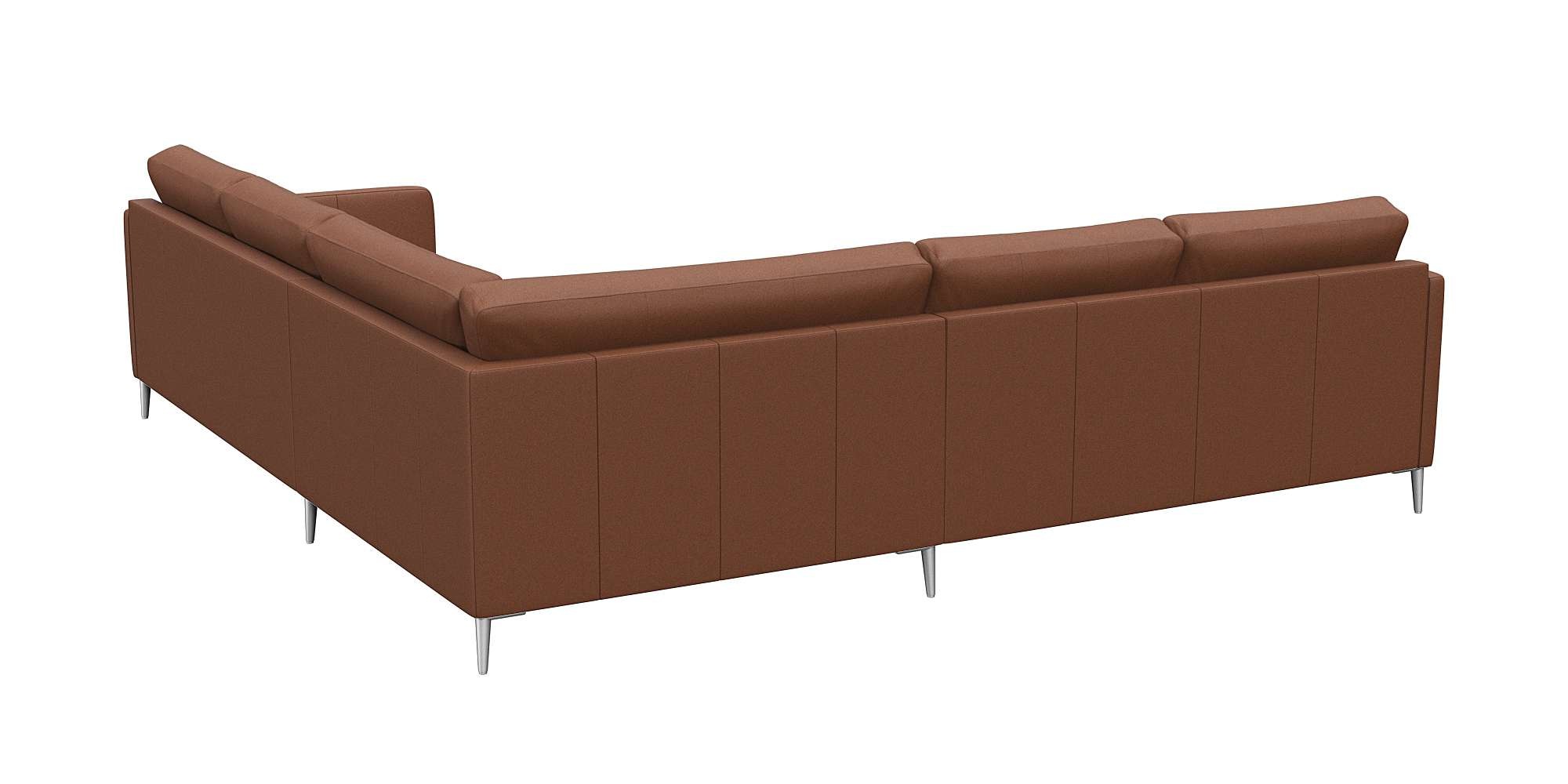 FLEXLUX Ecksofa »Fiore, gleichschenklig, bequem durch hochwertigem Sitzaufbau«, schmale Armlehnen, super Sitzkomfort durch Kaltschaum, Füße Alu