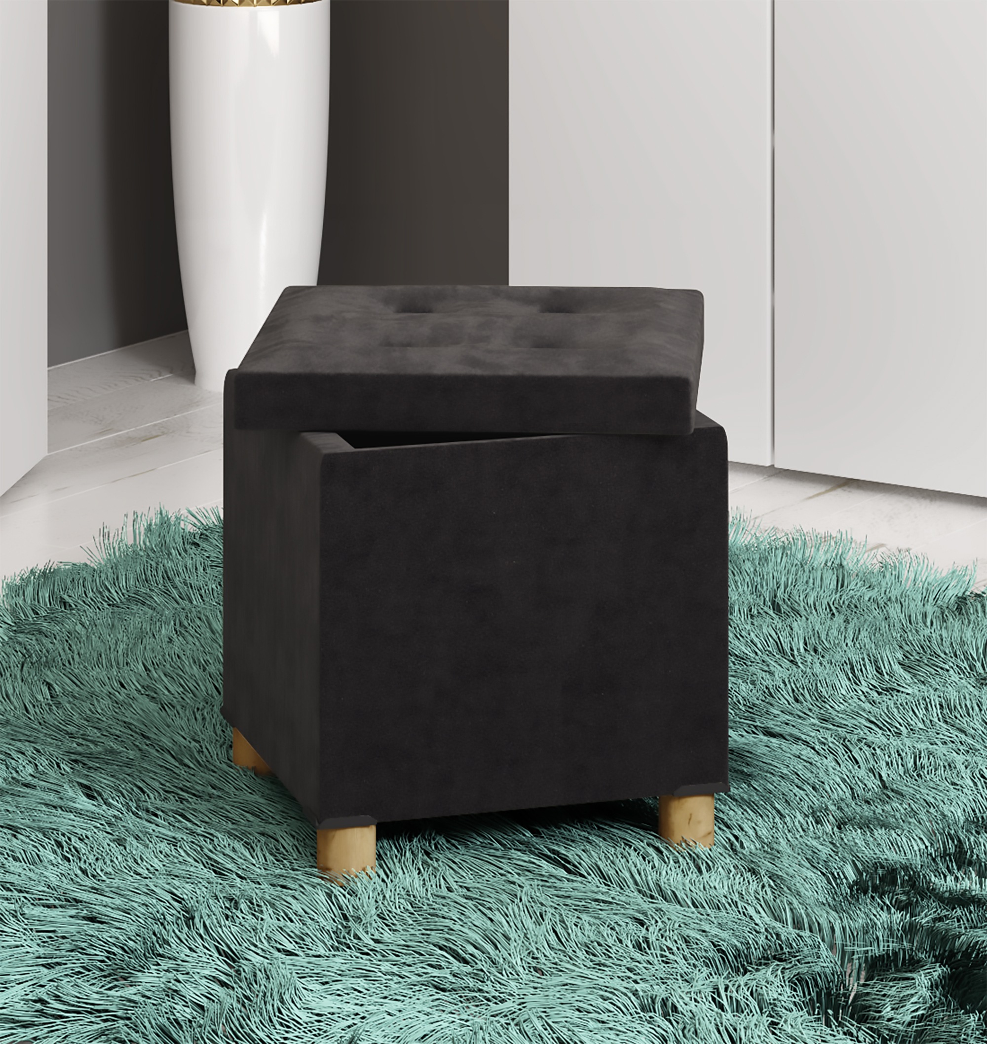 VCM Sitztruhe »Stoff Sitztruhe Sitzbank Truhe Sitzhocker Sizos M« 1 Stk. tlg.