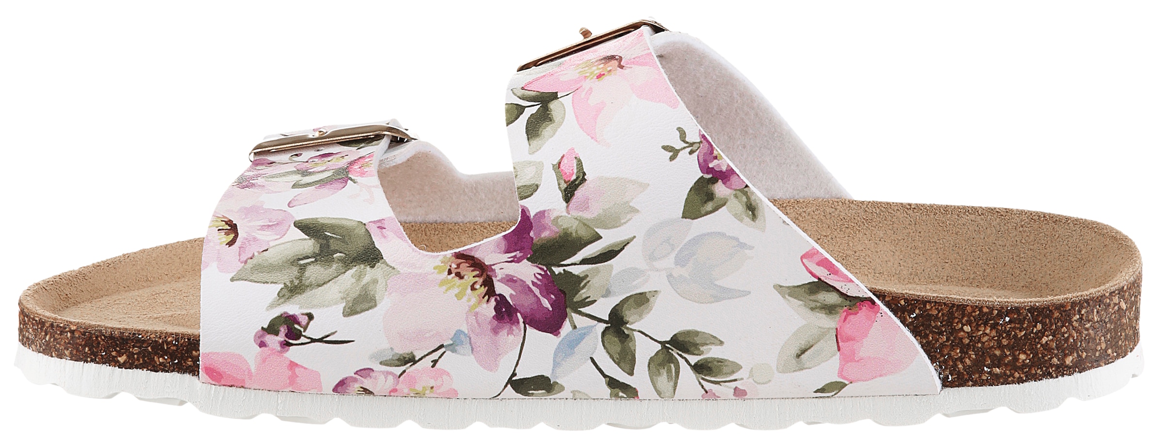 Aniston SHOES Pantolette  Hausschuh, Sommerschuh mit Blumendruck - NEUE KOLLEKTION