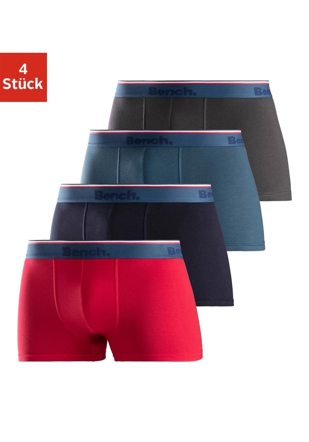 Bench. Boxer "Boxershorts für Herren", (Packung, 4 St.), aus Baumwoll-Mix