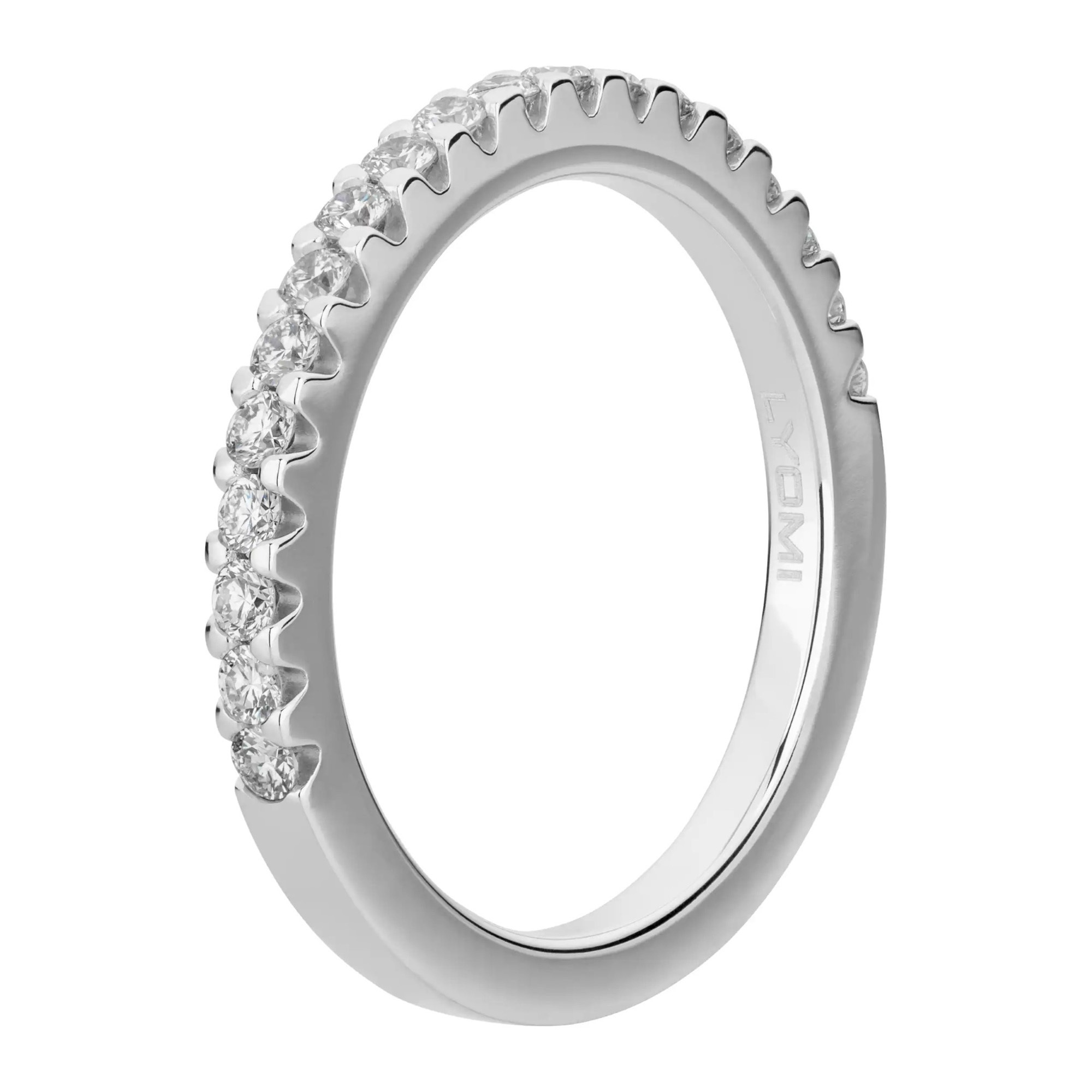 LYOMI Fingerring »585/- Weißgold 19 synth. Diam. 0,48 ct.«