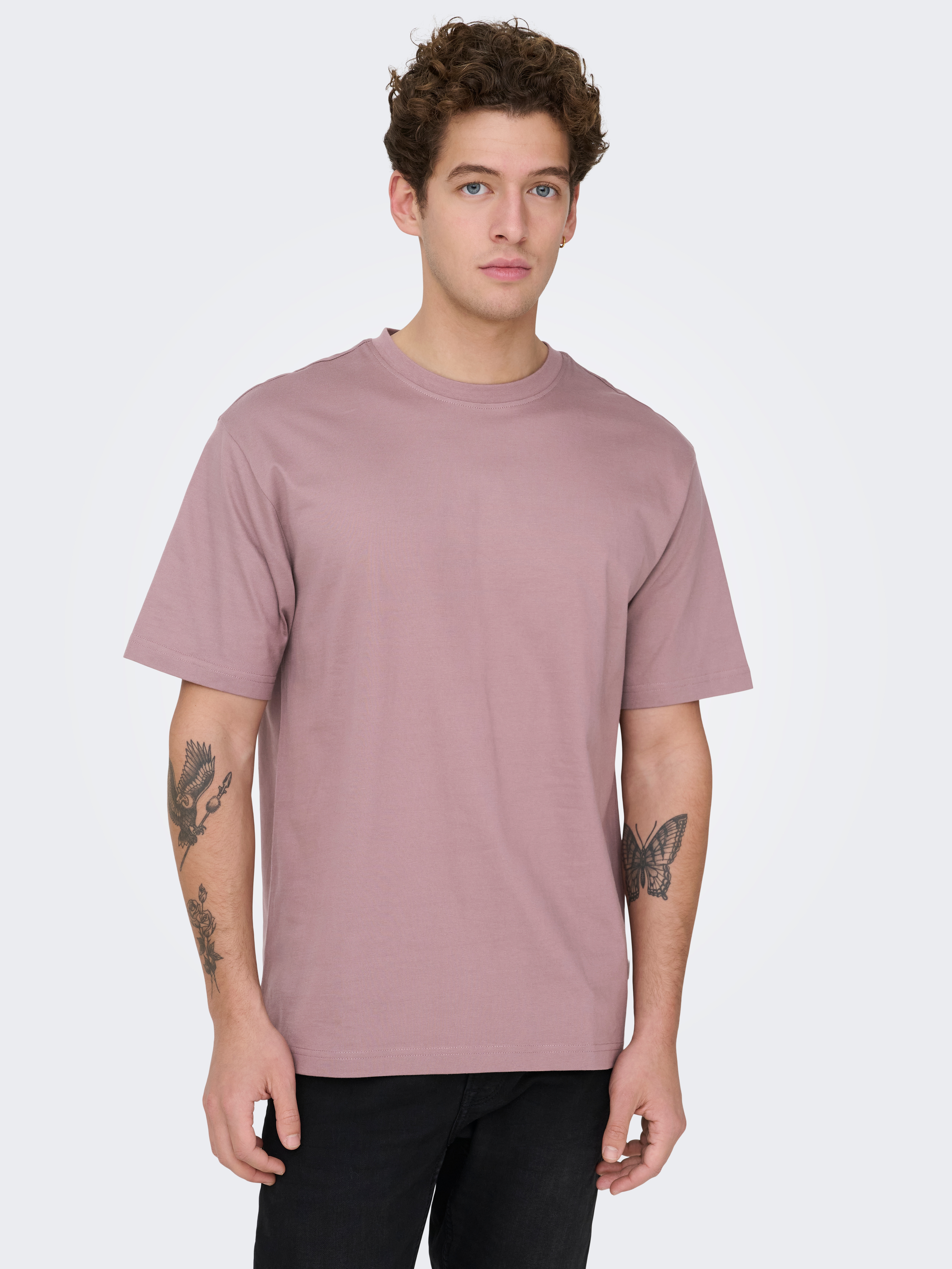 ONLY & SONS Rundhalsshirt "ONSFRED RLX SS TEE" Baumwolle, relaxed fit
