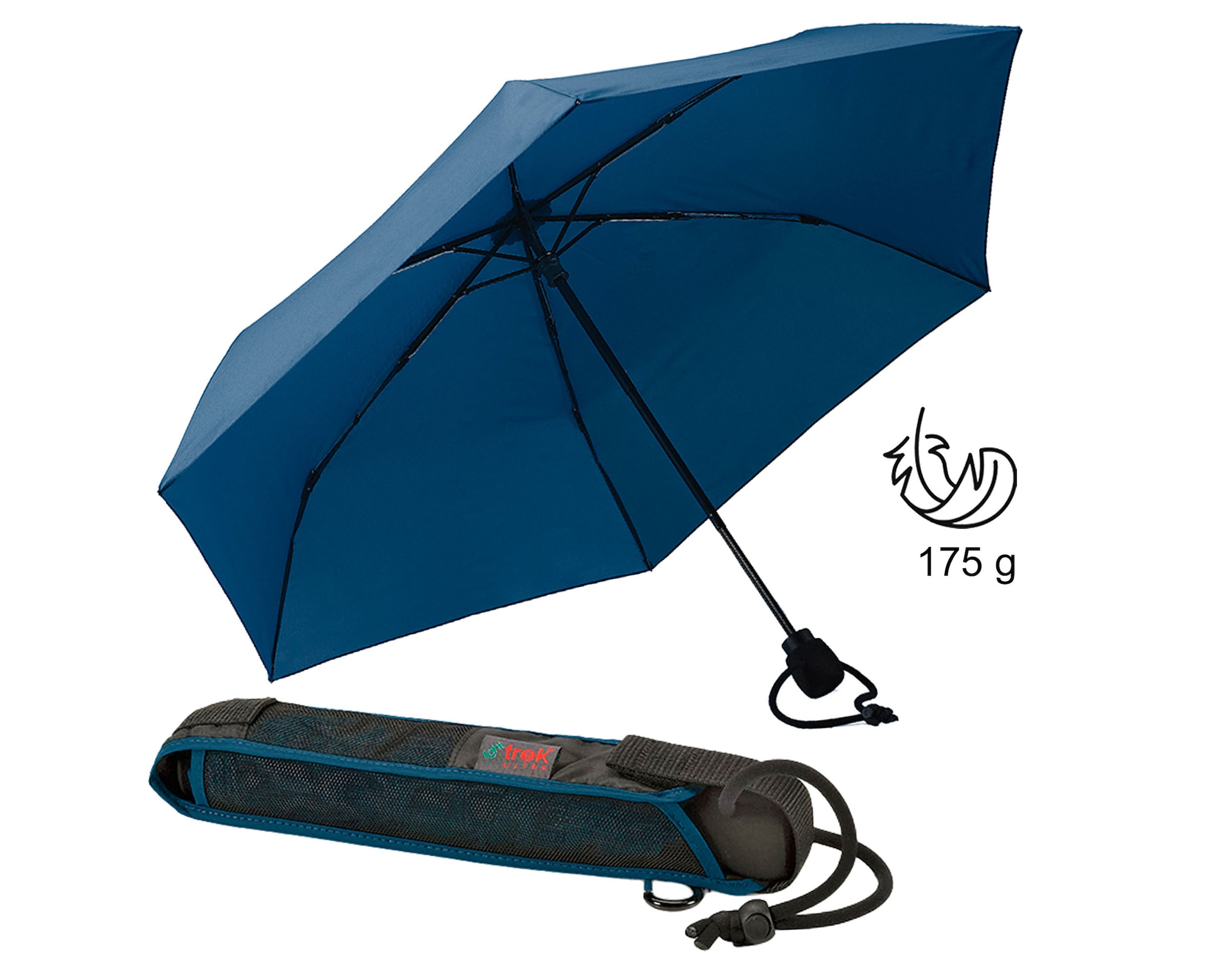 Taschenregenschirm »light trek® ultra, marine«, besonders leicht, kompakte Größe