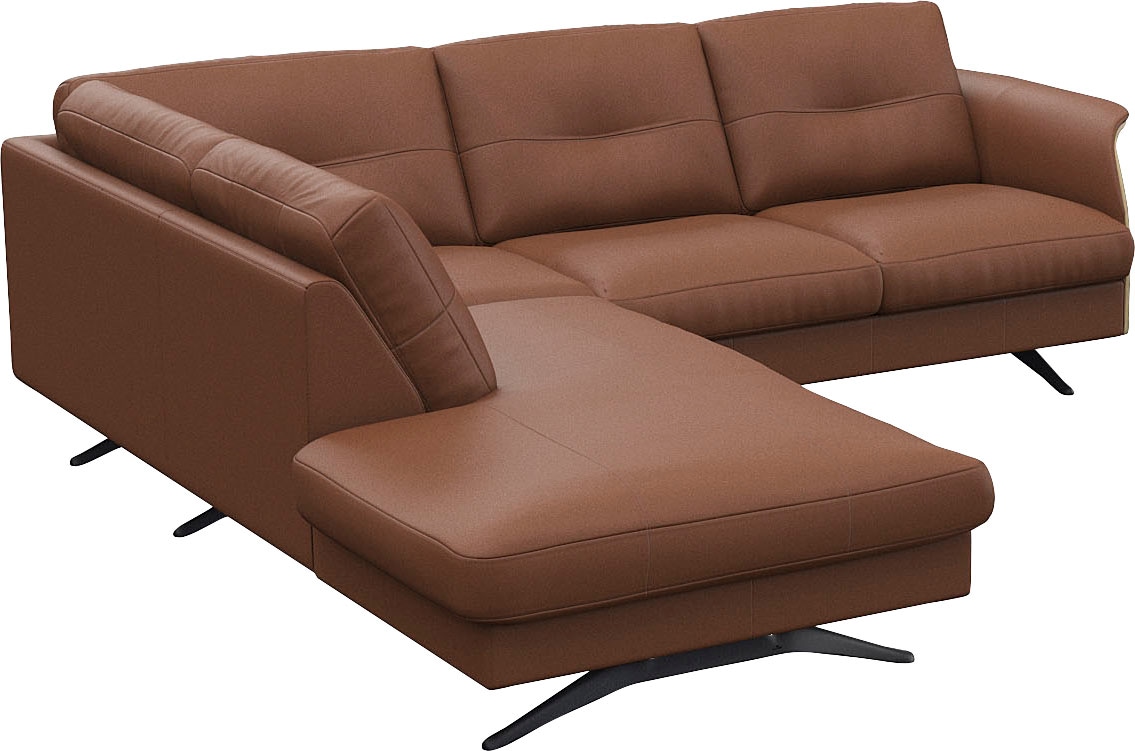 FLEXLUX Ecksofa "Glow, super bequem durch hochwertigem Sitzaufbau mit Feder günstig online kaufen
