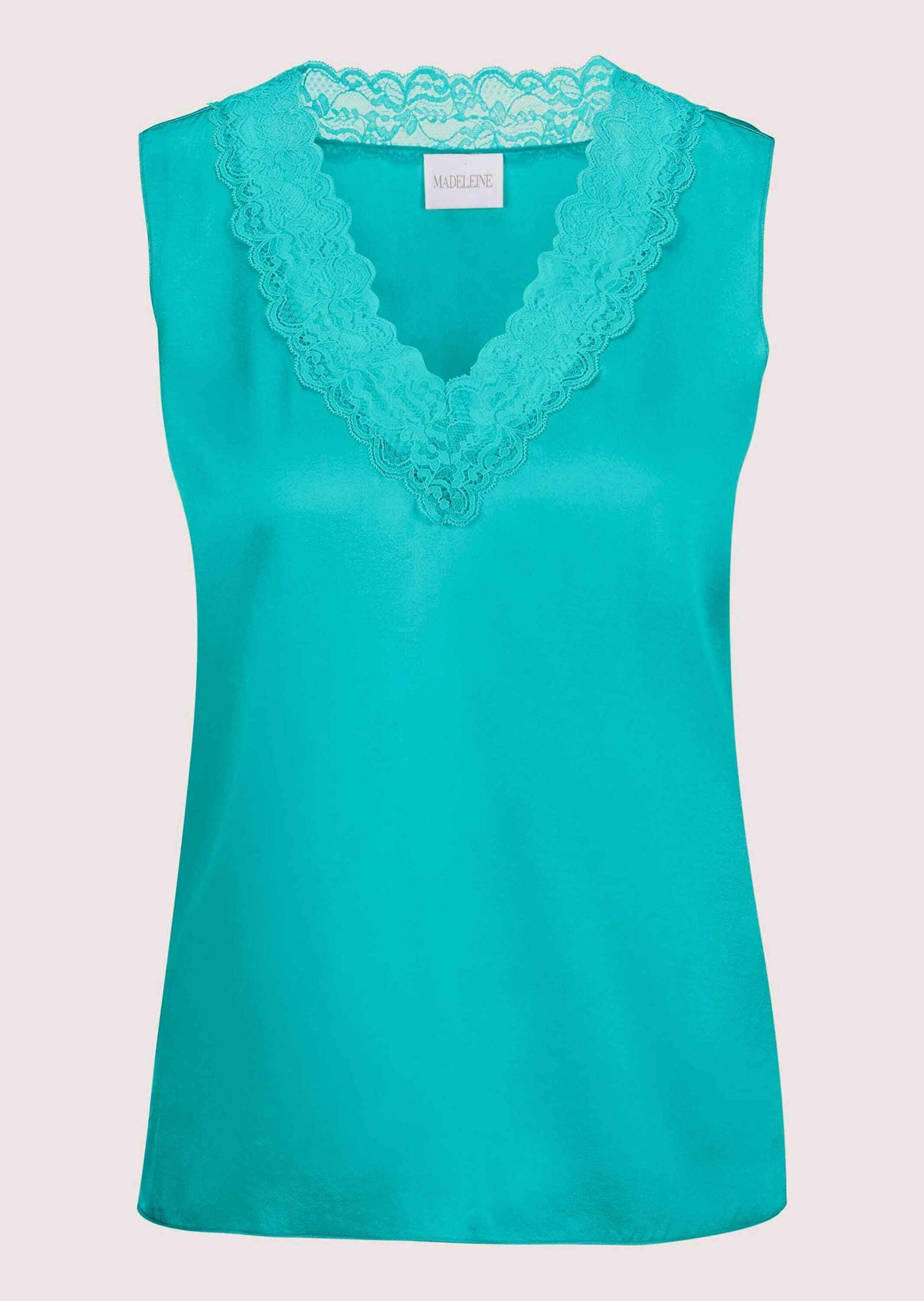 MADELEINE Trägertop "Top Lingerie-Top aus Seidensatin" edle Spitze am Aussc günstig online kaufen