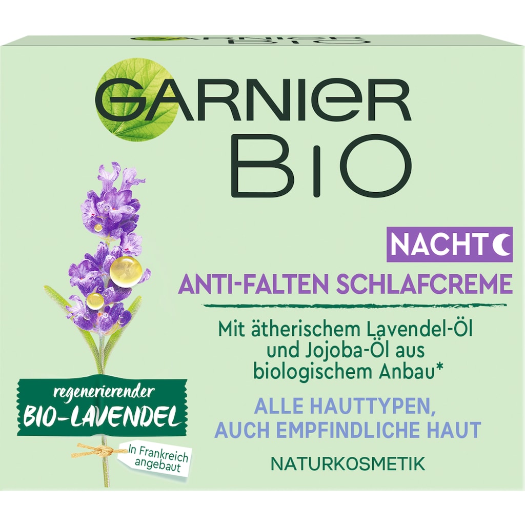 GARNIER Nachtcreme »regenerierender Bio-Lavendel Anti-Falten Schlafcreme«