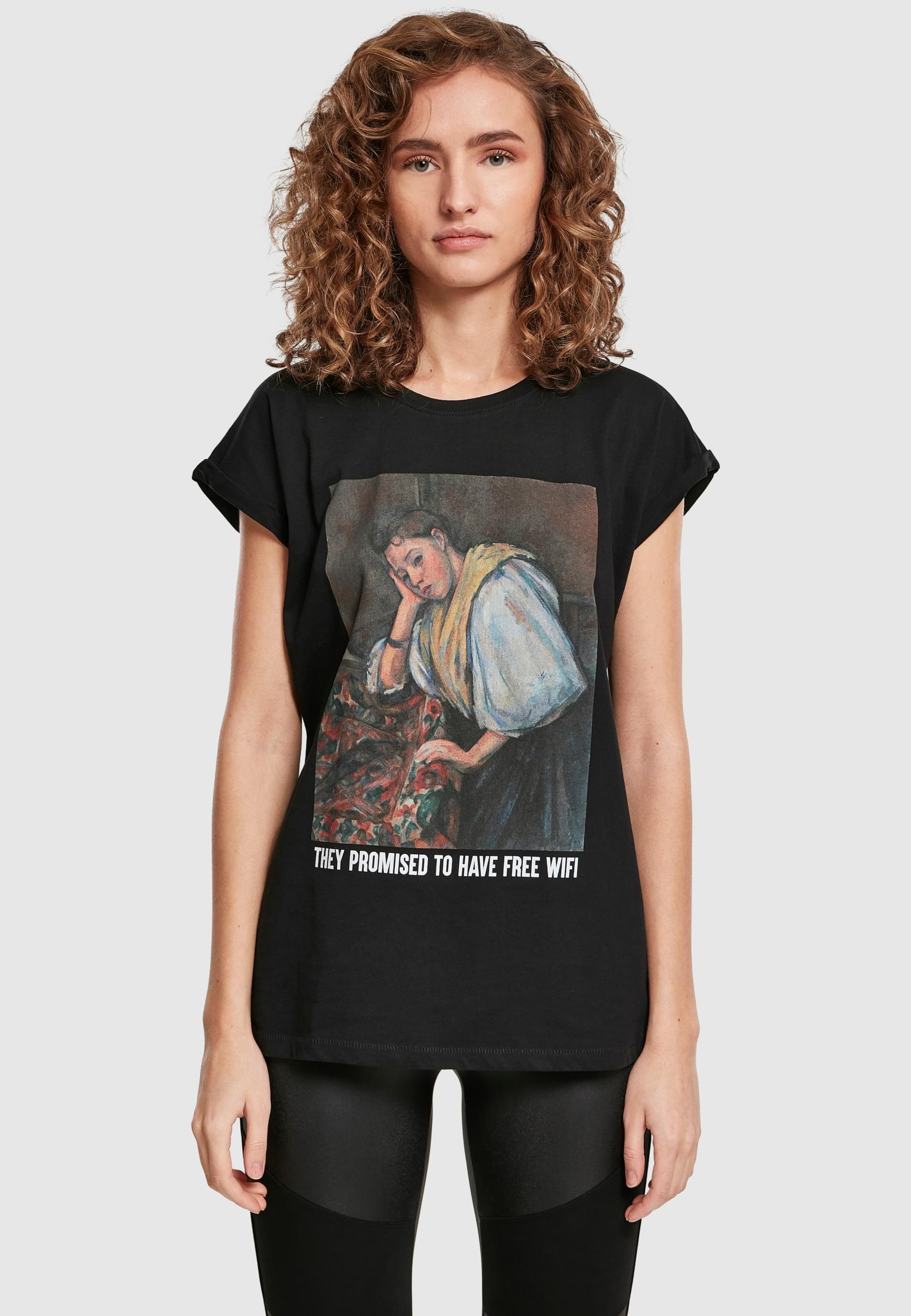 MisterTee Kurzarmshirt »MisterTee Damen Ladies No Wifi Tee«, (1 tlg.)