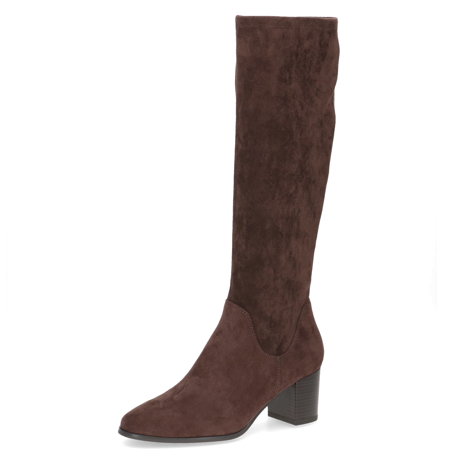 Caprice Stiefel, Blockabsatz, Langschaftstiefel in eleganter, runder Form günstig online kaufen