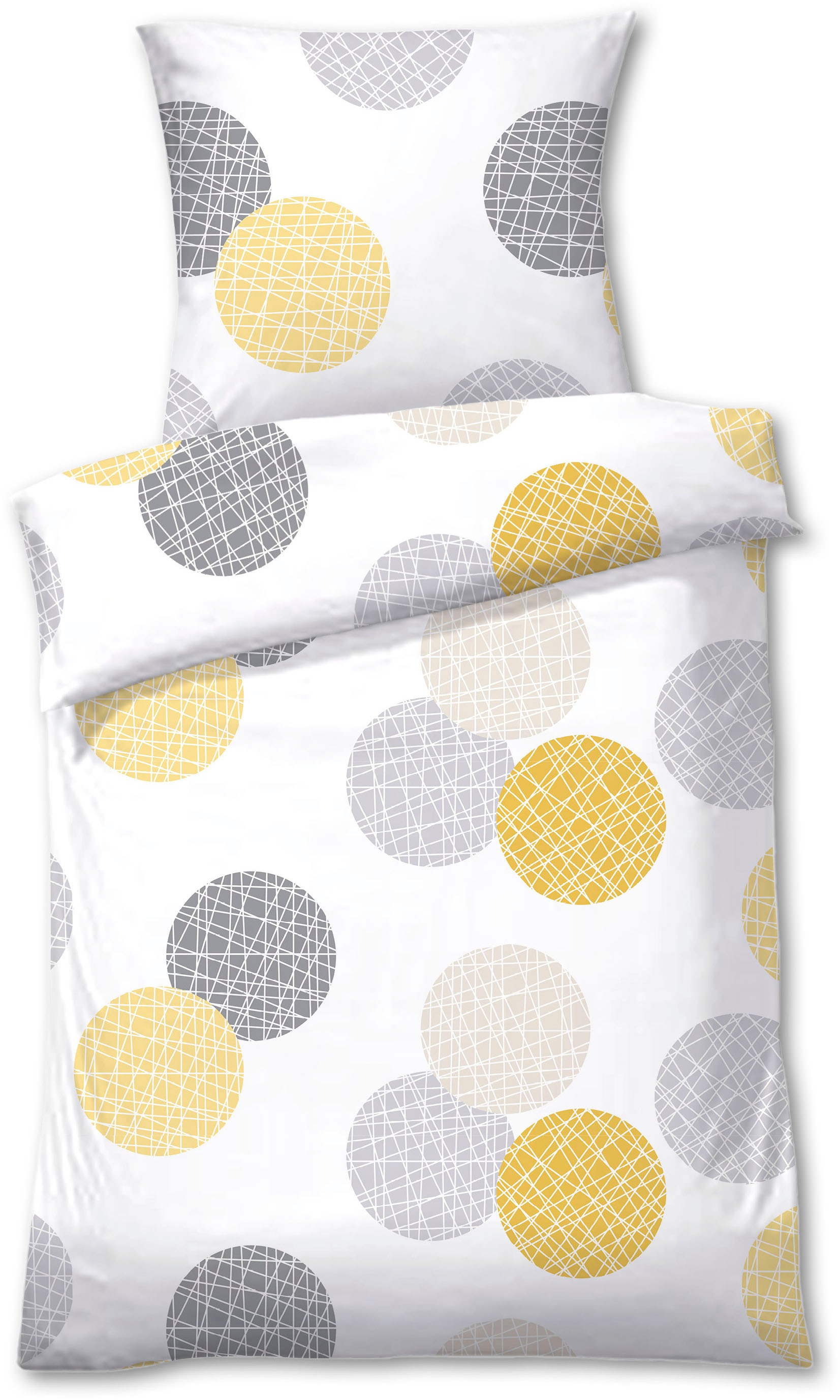 Bettwäsche DYCKHOFF, gelb, Frottee, Obermaterial: 75% Baumwolle, 25% Polyester, Bettwäsche, "Kaja"