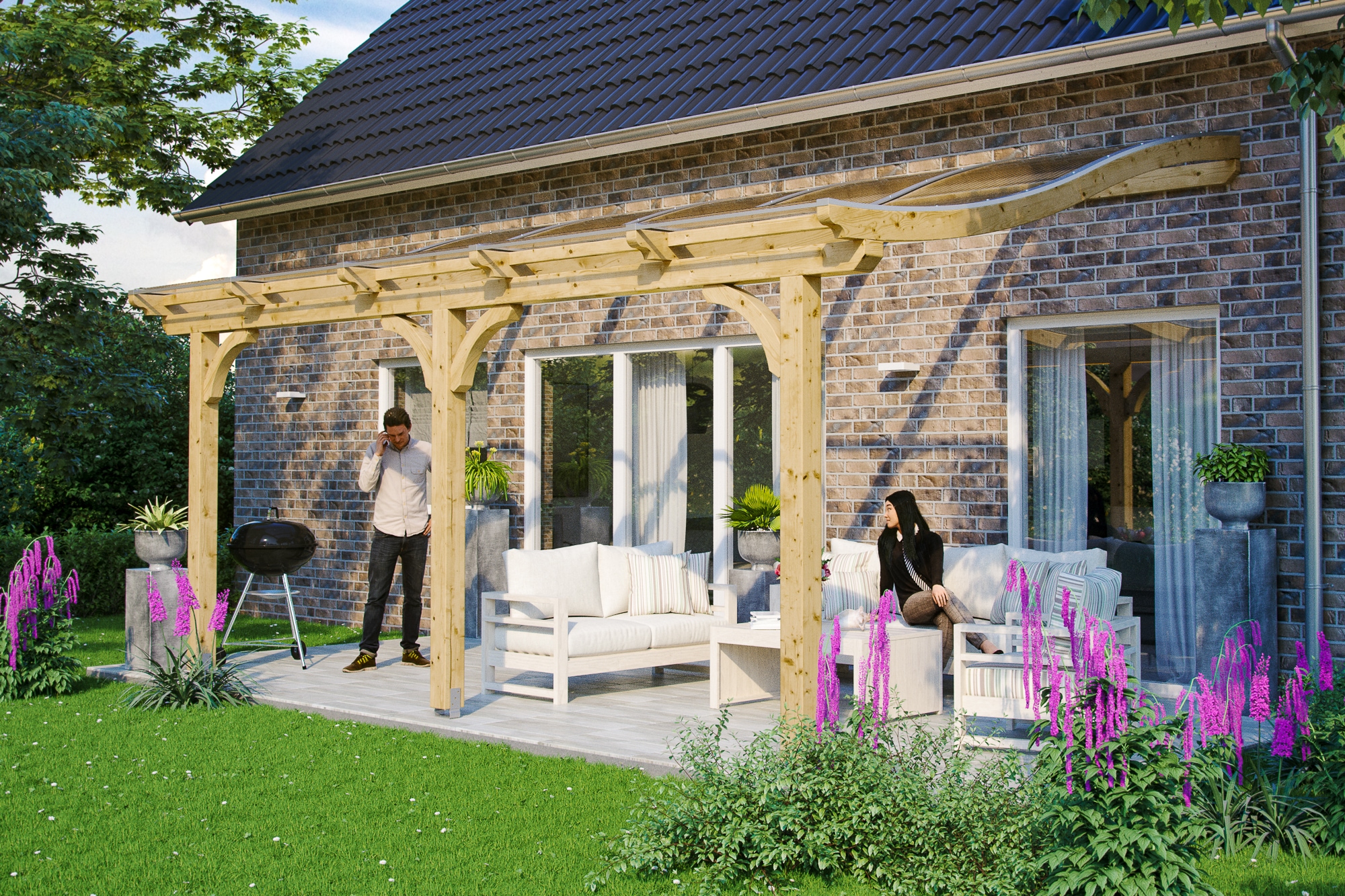 Skanholz Terrassendach »Venezia«, Leimholz