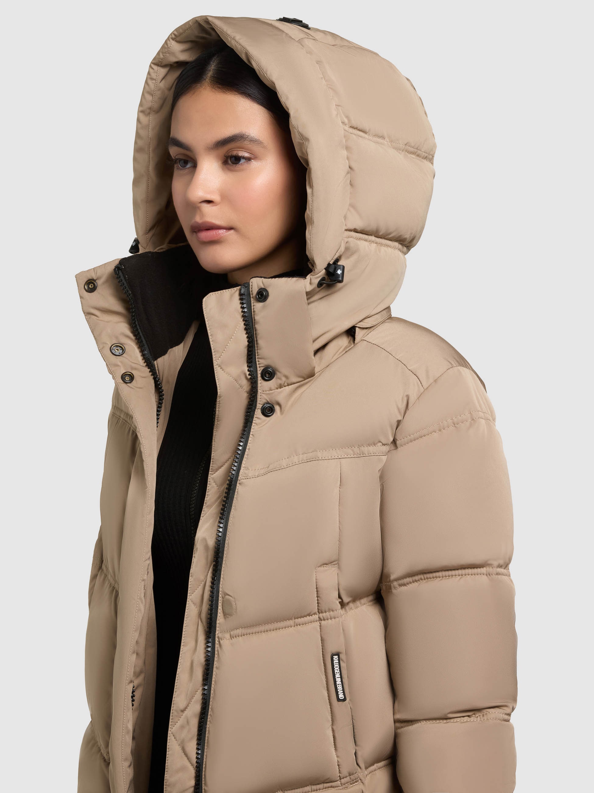 khujo Steppmantel »GRAYA2« Windschutzblende mit Magnetverschluss