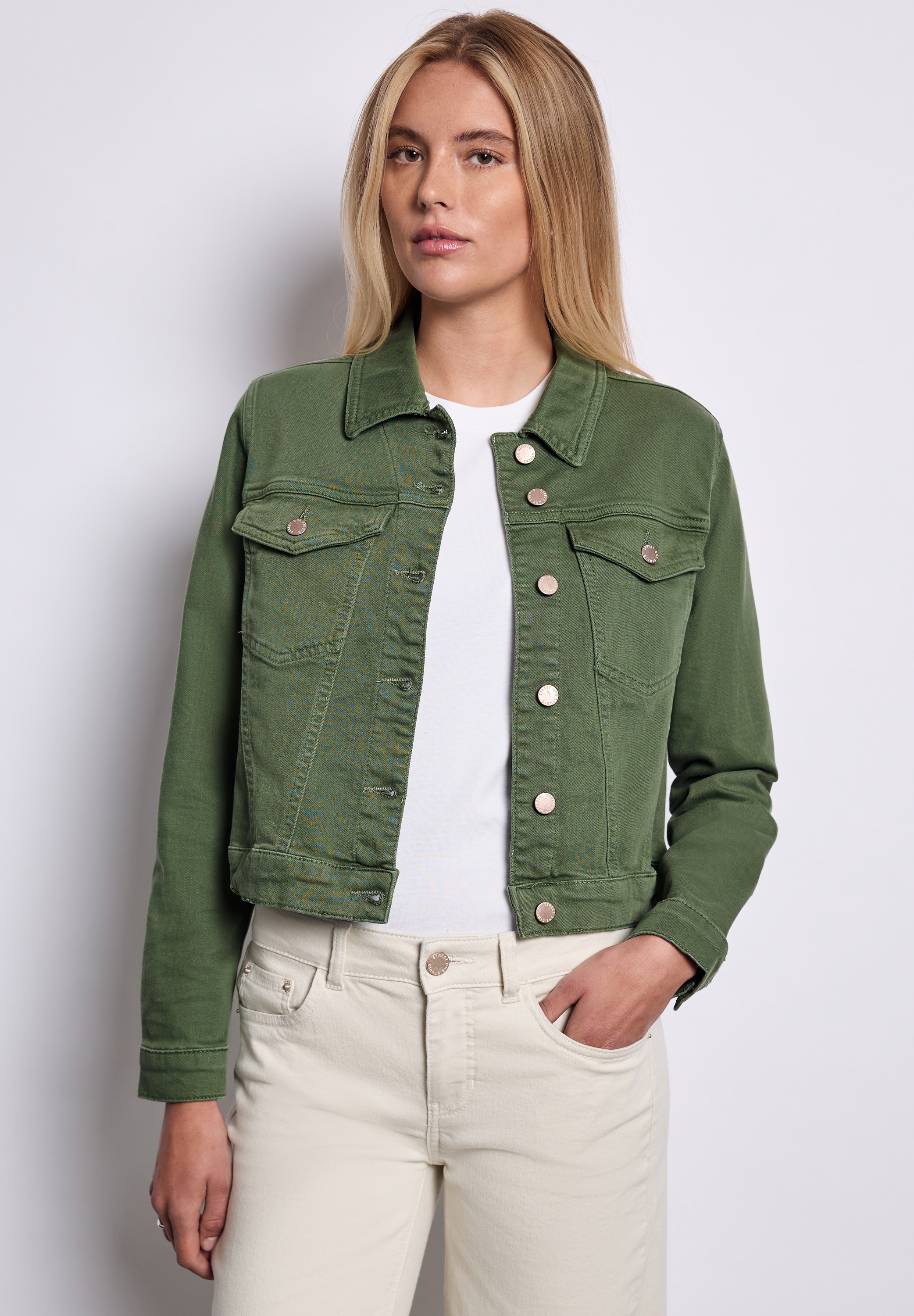 STREET ONE STUDIO Jeansjacke, ohne Kapuze, mit Brusttaschen günstig online kaufen