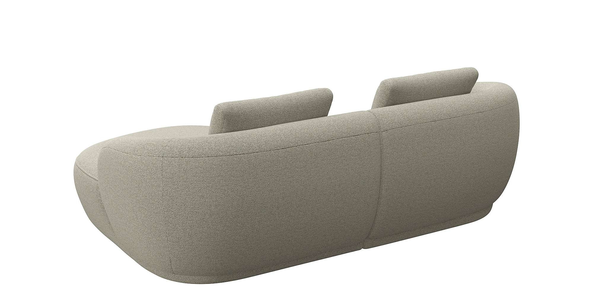 FLEXLUX Wohnlandschaft »Torino, rund, L-Form, Sofa-Ecke mit Recamiere, Longchair-Sofa«, Modernes, organisches Sofa-Design, Kaltschaum, Wellenunterfederung
