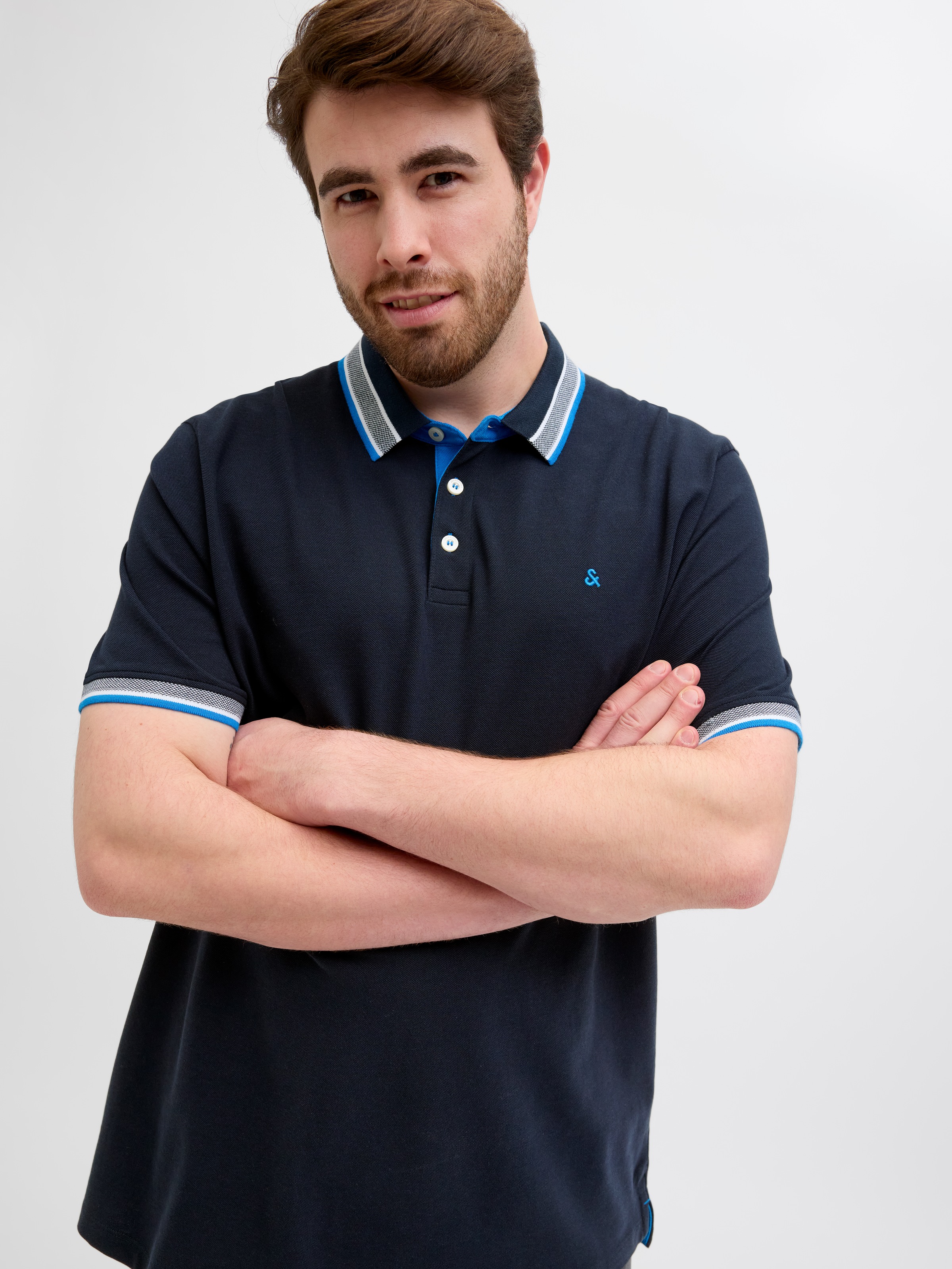 Jack & Jones PlusSize Poloshirt "JJEPAULOS POLO SS NOOS PLS", mit Logo Stic günstig online kaufen