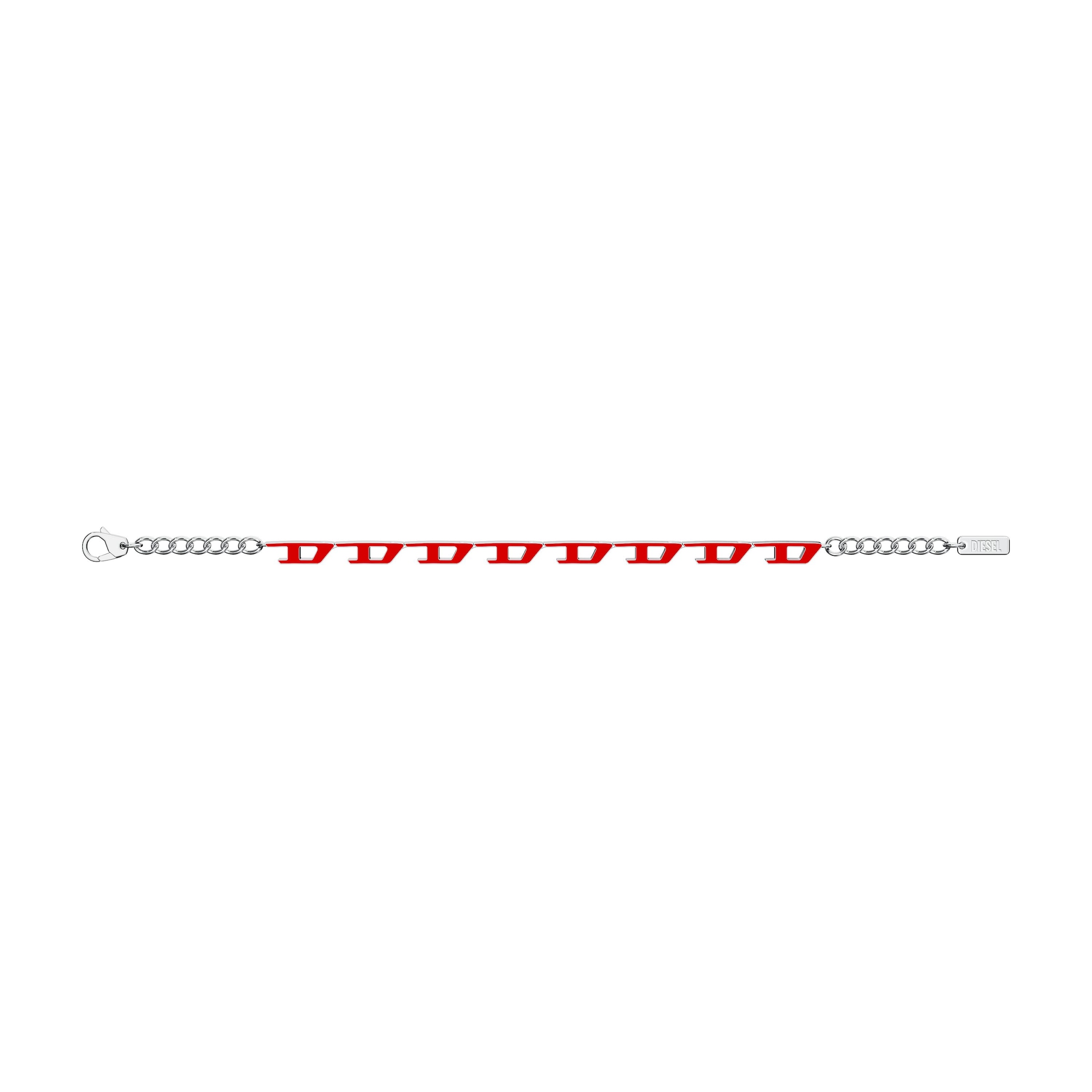 Diesel Armband »Schmuck Geschenk Edelstahl Armschmuck Armkette D Logo« Emaille
