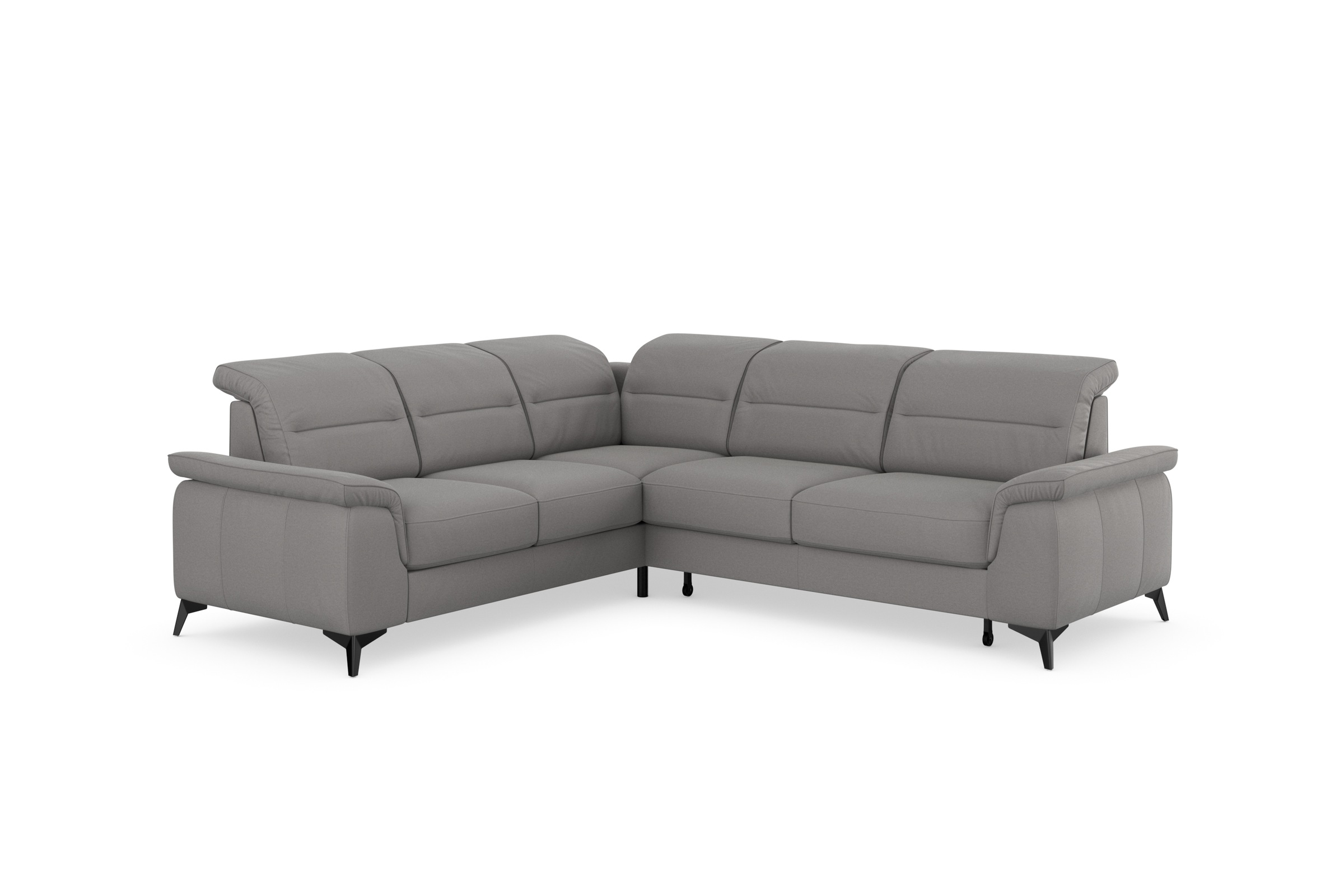 sit&more Ecksofa »Sinatra L-Form«, optinal mit Kopfteilverstellung und Armteilfunktion, Metallfüße