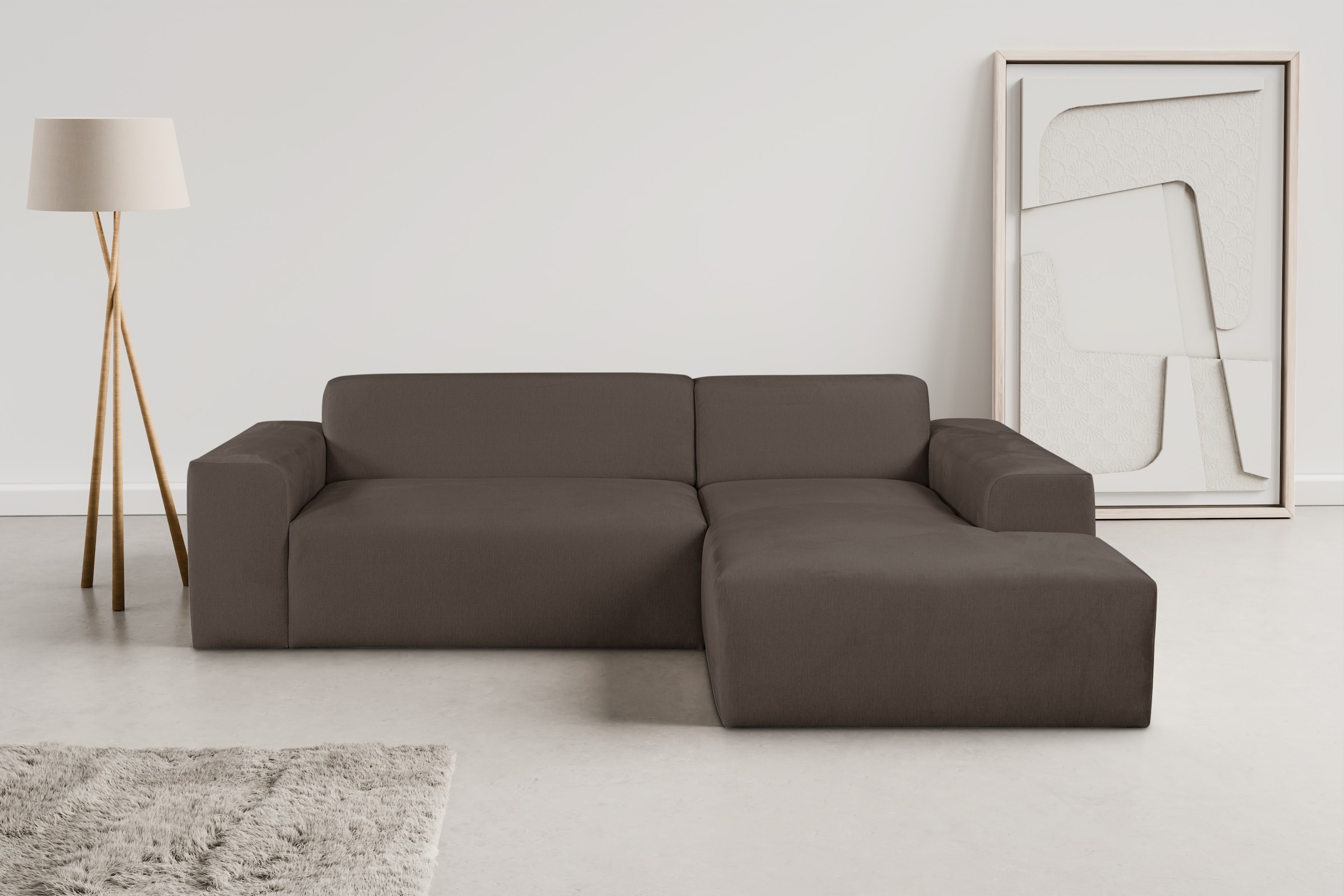 OTTO home Ecksofa "Zeus-L modern & zeitlos, Breite 253 cm, bequemes Sofa" C günstig online kaufen