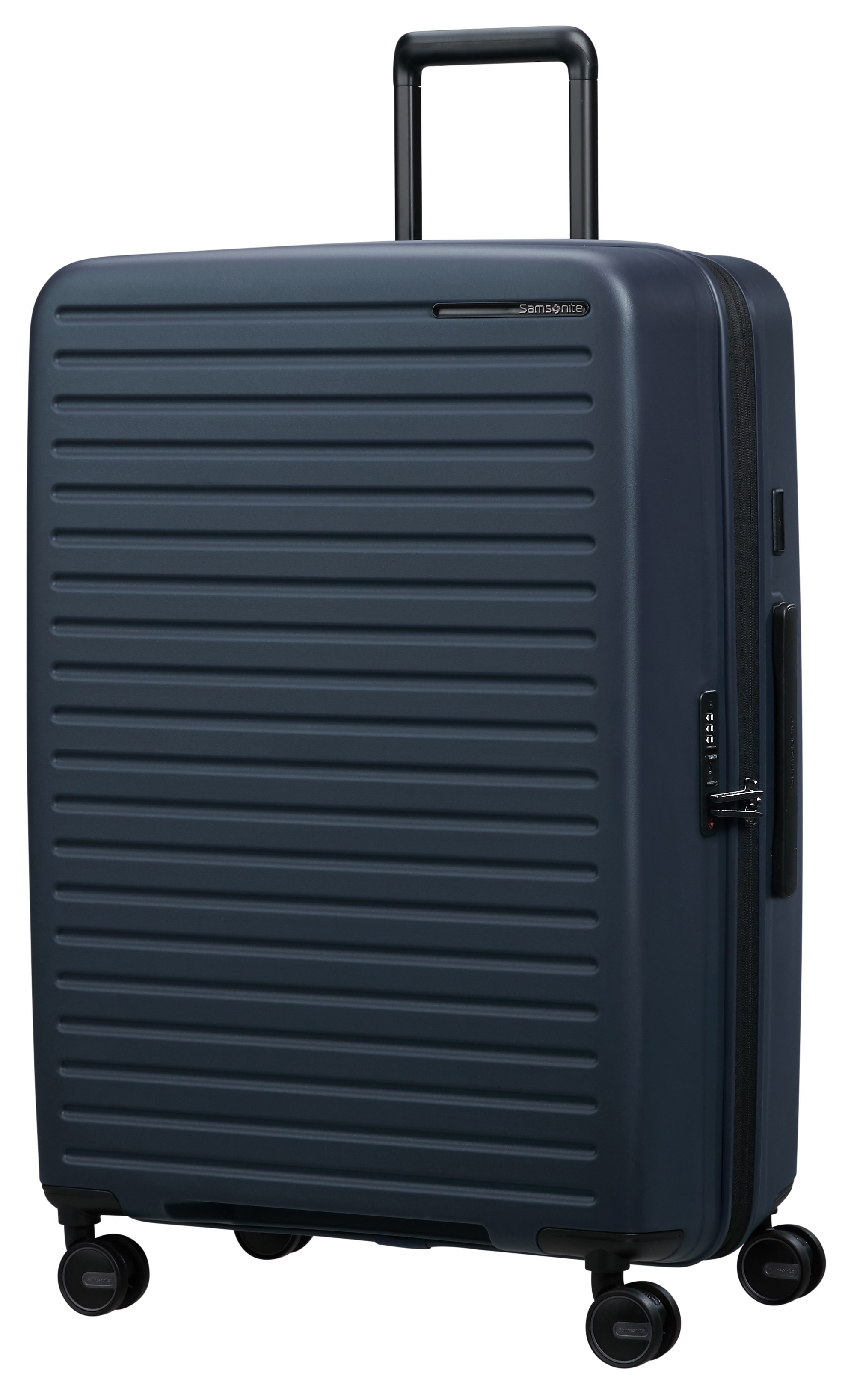 Samsonite Hartschalen-Trolley "RESTACKD, verschiedene Größen und Farben" mit Packtaschen, 99 l 4 Rollen für Urlaub, Reise, Ferien und Geschäftsreise, mit Volumenerweiterung
