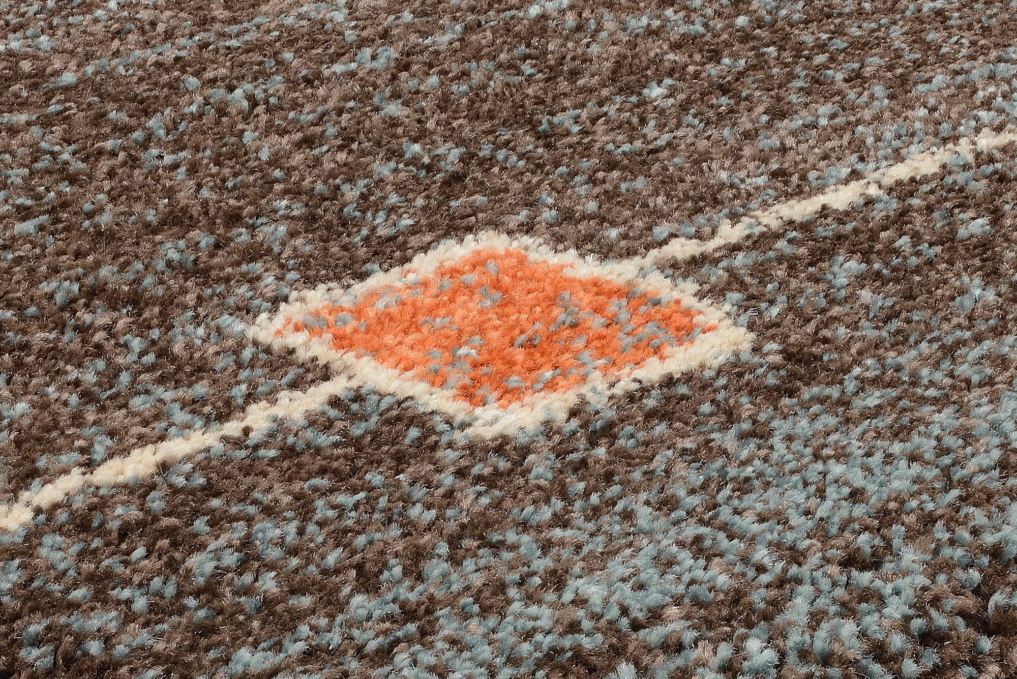 Läufer OCI DIE TEPPICHMARKE "CASTLE MODENA", orange (terra), B:80cm H:20mm L:300cm, Polypropylen (PP), Teppiche, Läufer, dichter Frisé Kurzflor, kariert, Wohnzimmer, Schlafzimmer 3