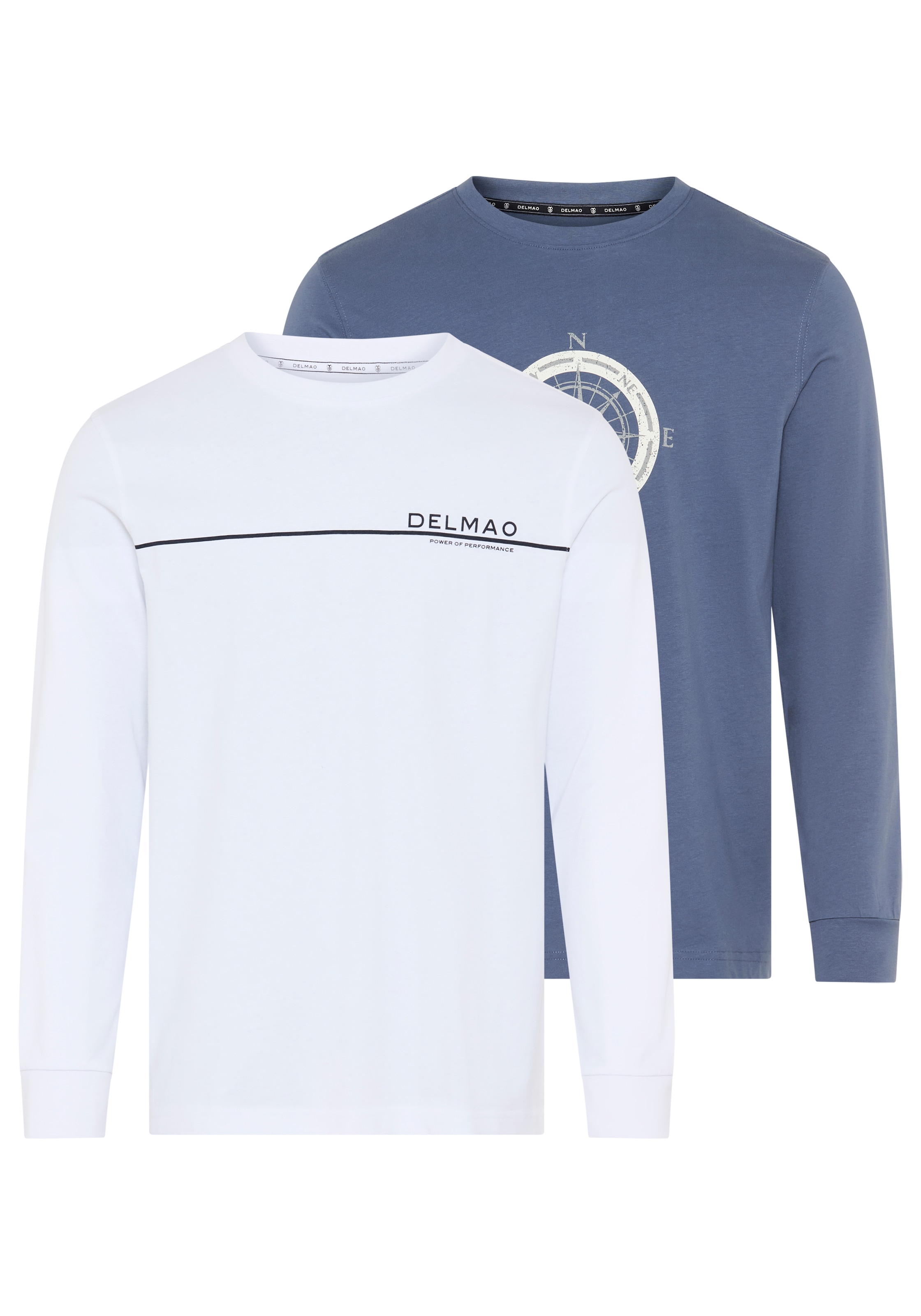 DELMAO Rundhalsshirt "Neue Kollektion" casual Stil, langarm, schmale Passfo günstig online kaufen