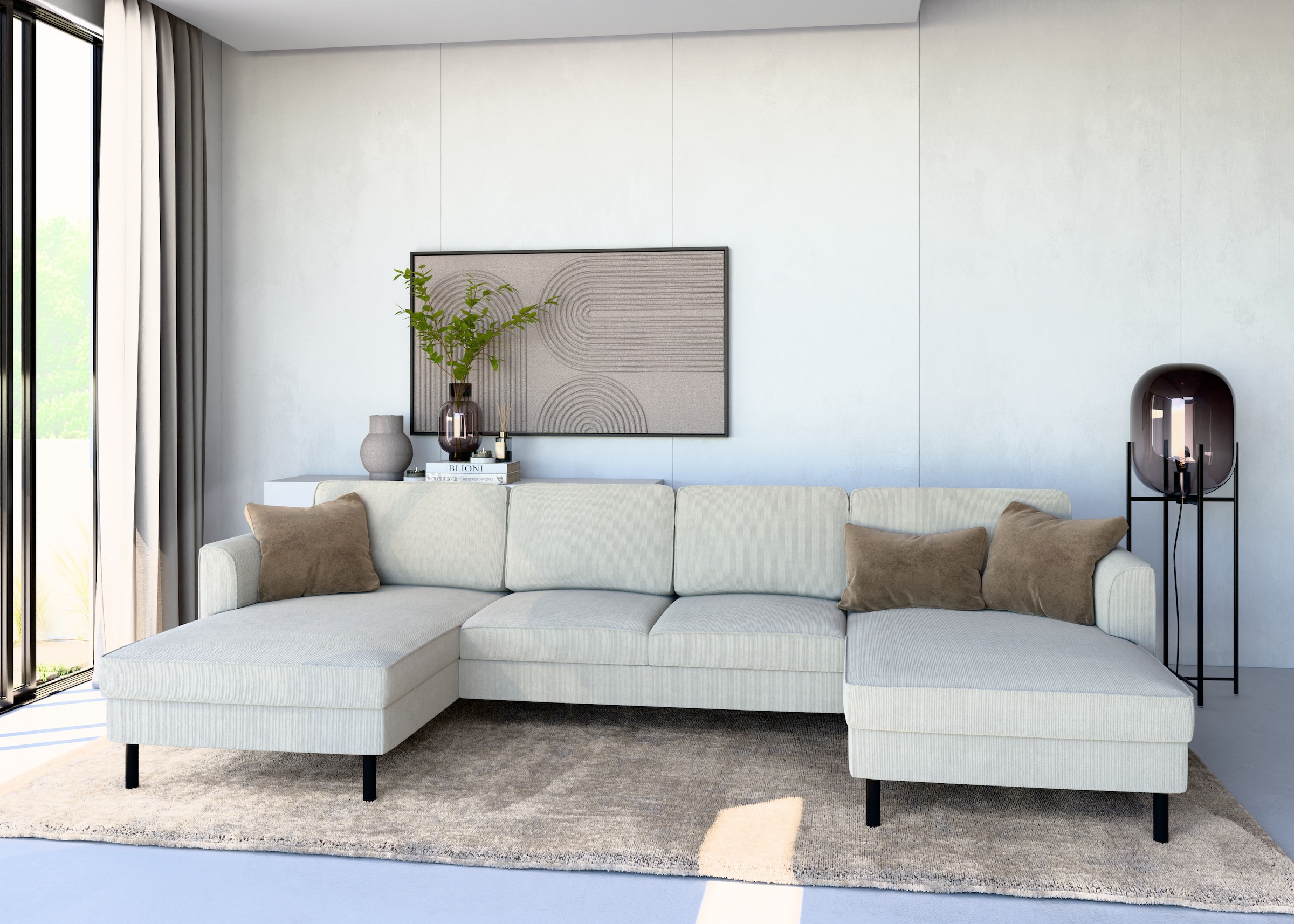 Home affaire Wohnlandschaft "Booster II, whlw. mit Schlaffunktion & Bettkas günstig online kaufen