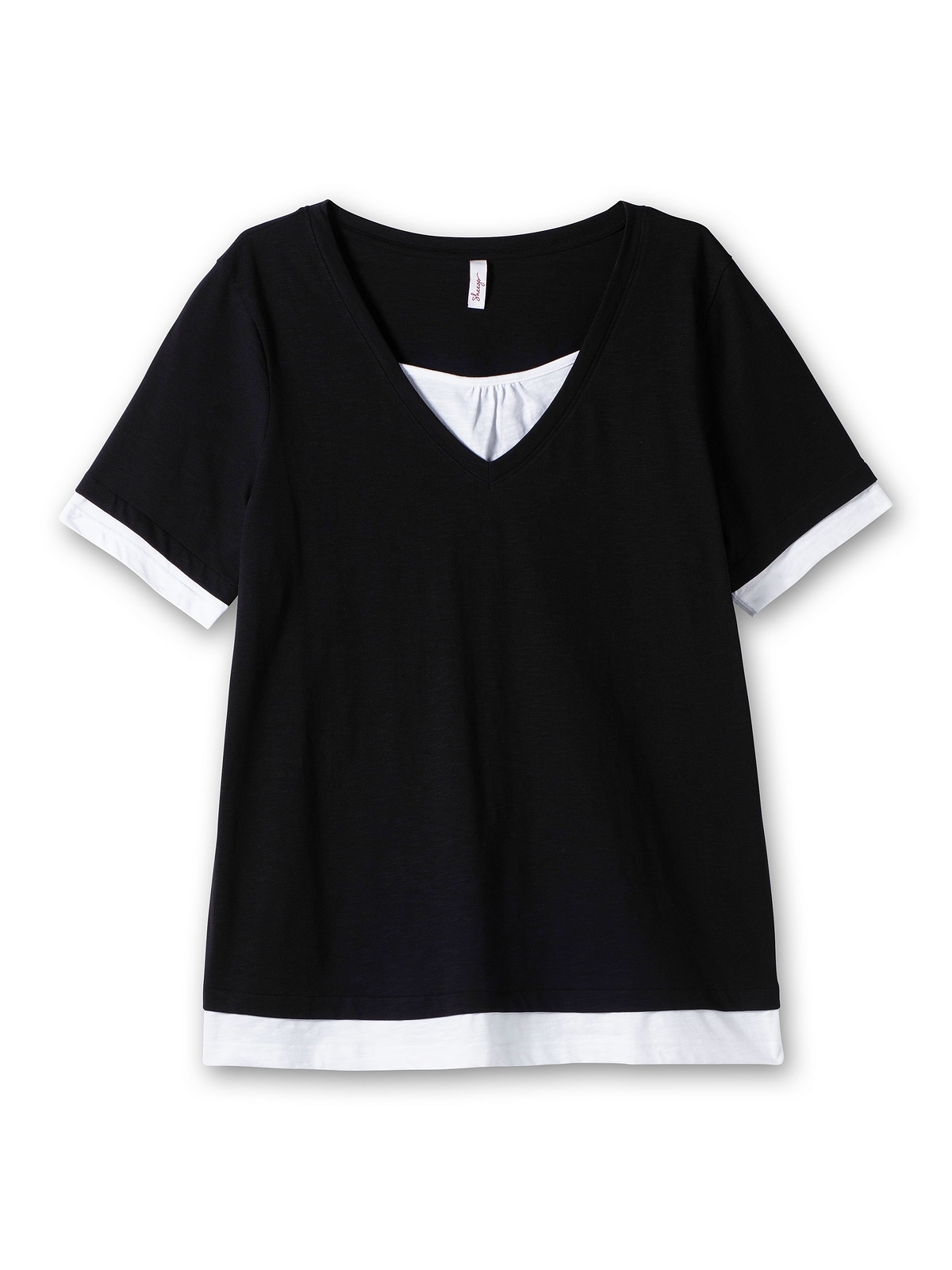 Sheego 2-in-1-Shirt »Große BAUR kaufen | V-Ausschnitt in 2-in-1-Optik, mit Größen«
