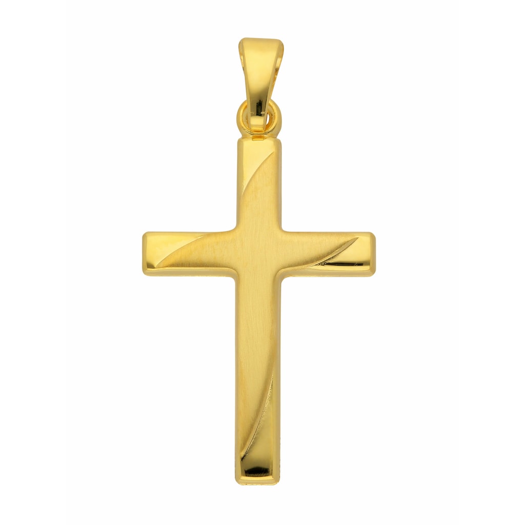 Adelia´s Kettenanhänger »585 Gold Kreuz Anhänger« Goldschmuck für Damen & Herren