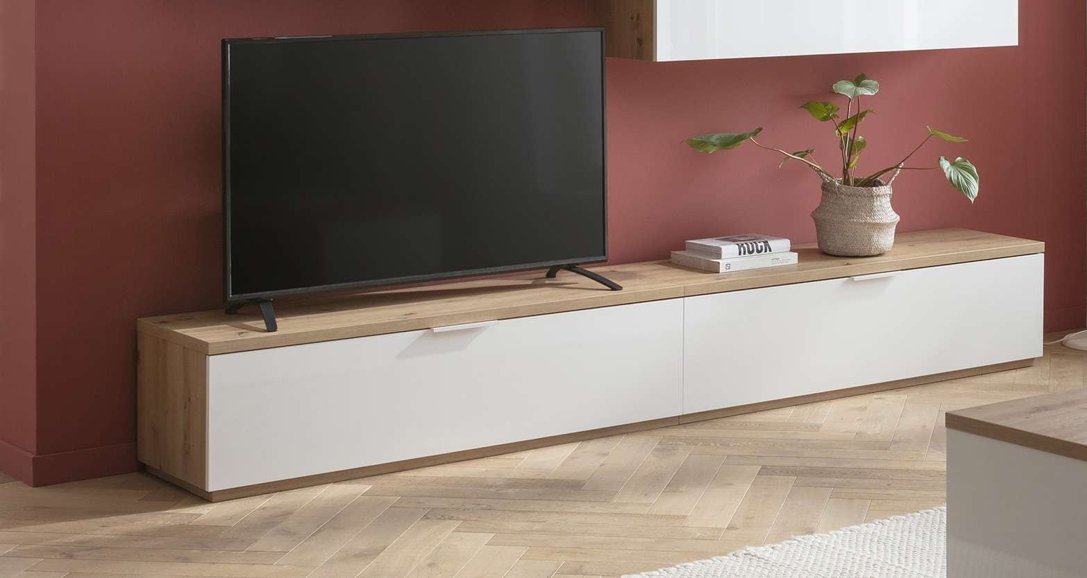 Composad Lowboard »Mundi, Lowboard, TV-Schrank, TV-Board, Fernsehschrank«, (1 St.), mit 2 Klapptüren hochglanz lackiert