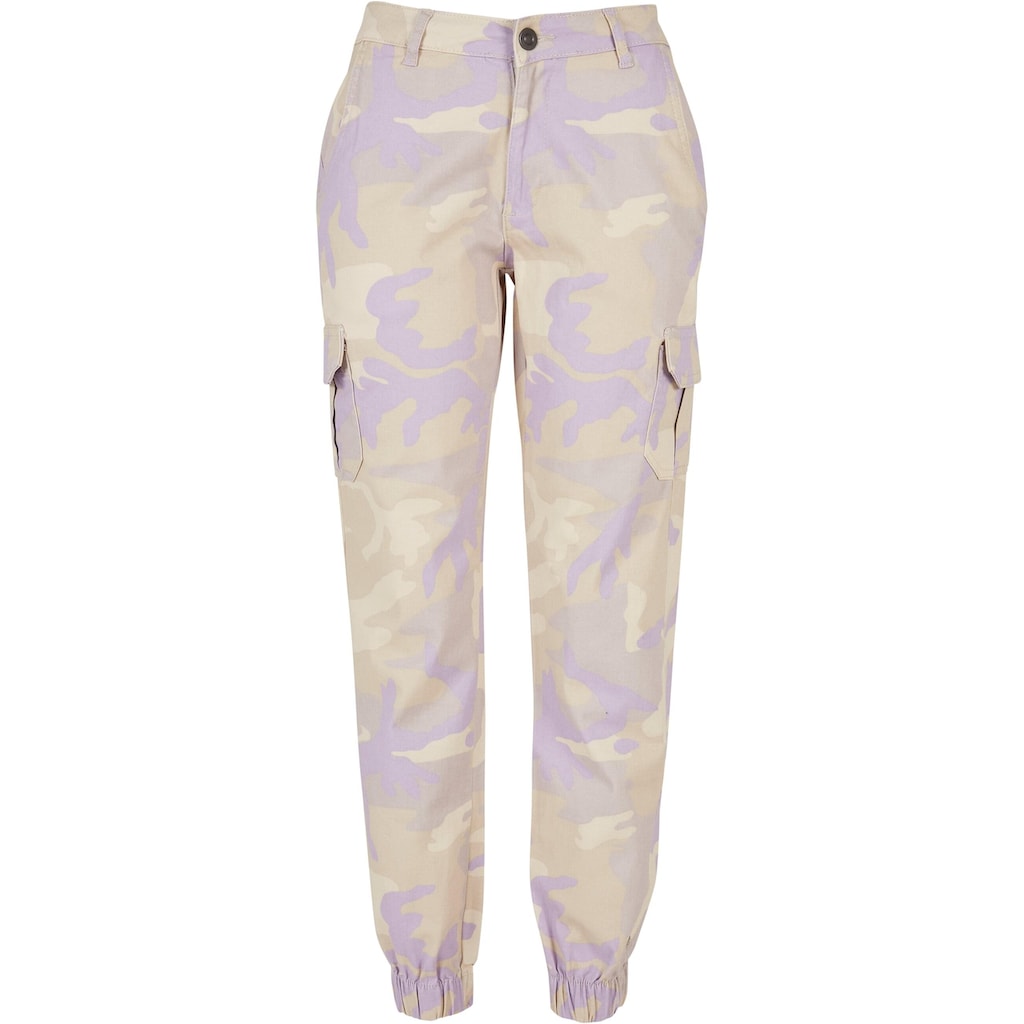 URBAN CLASSICS Cargohose »Urban Classics Damen Ladies High Waist Camo Cargo Pants«, (1 tlg.)