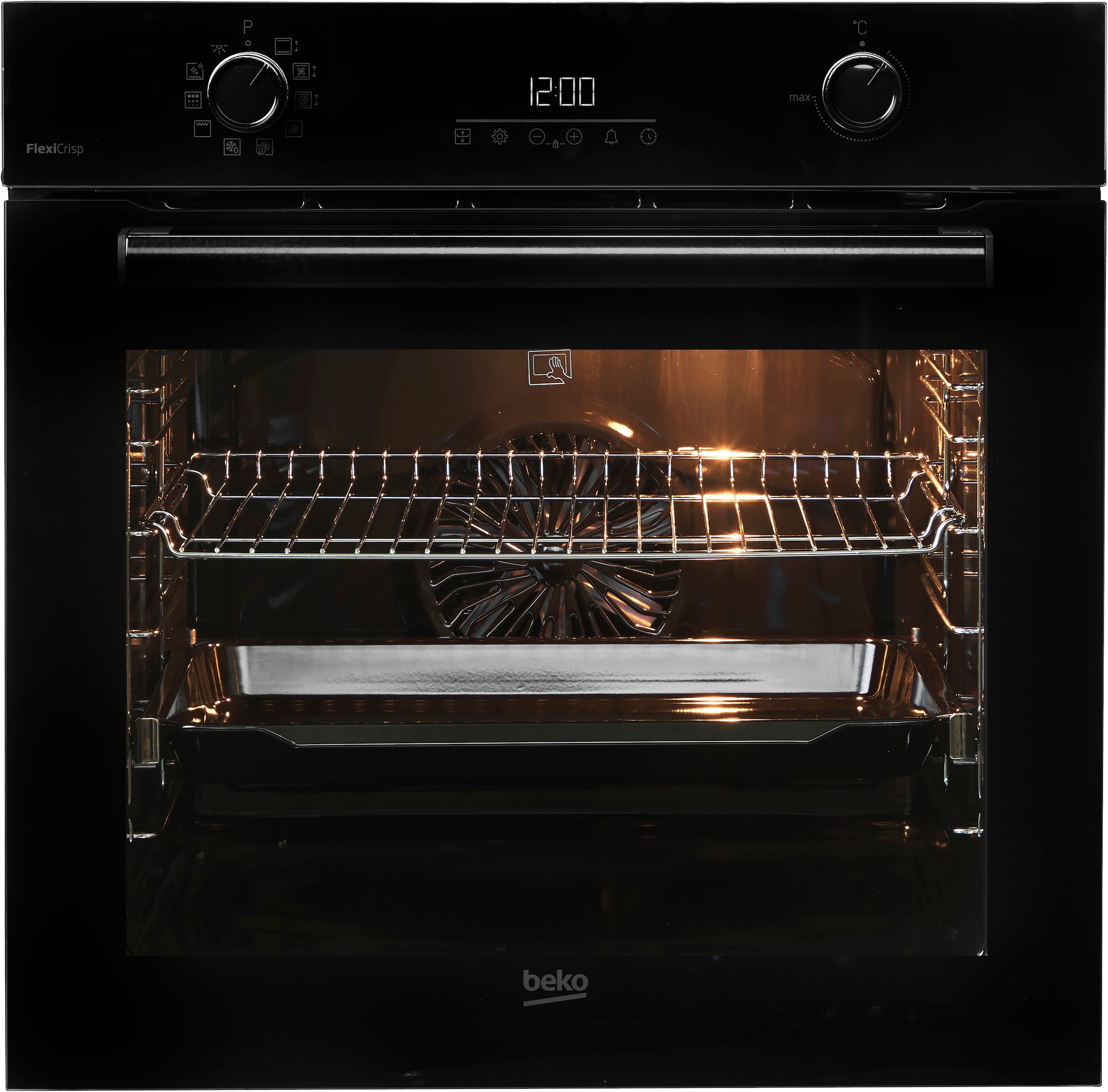 BEKO Pyrolyse Backofen "BBIM17300BMPEF" mit 1-fach-Teleskopauszug mit Pyrolyse-Selbstreinigung Gleichmäßige Heißluft für perfekte Ergebnisse dank Aeroperfect