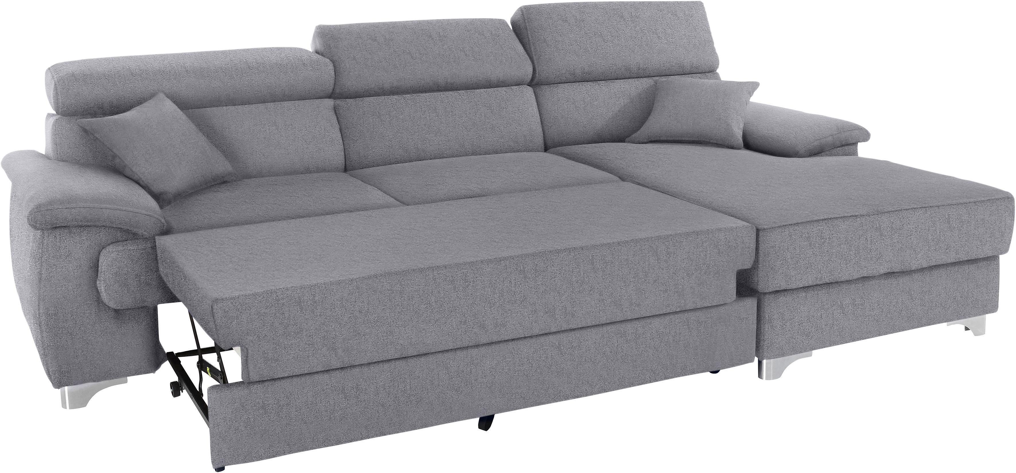 Thumbnail - DOMO collection Ecksofa "Mira, inklusive Kopfteilverstellung für mehr Wohlfühlkomfort, L-Form", wahlweise mit Bettfunkti...