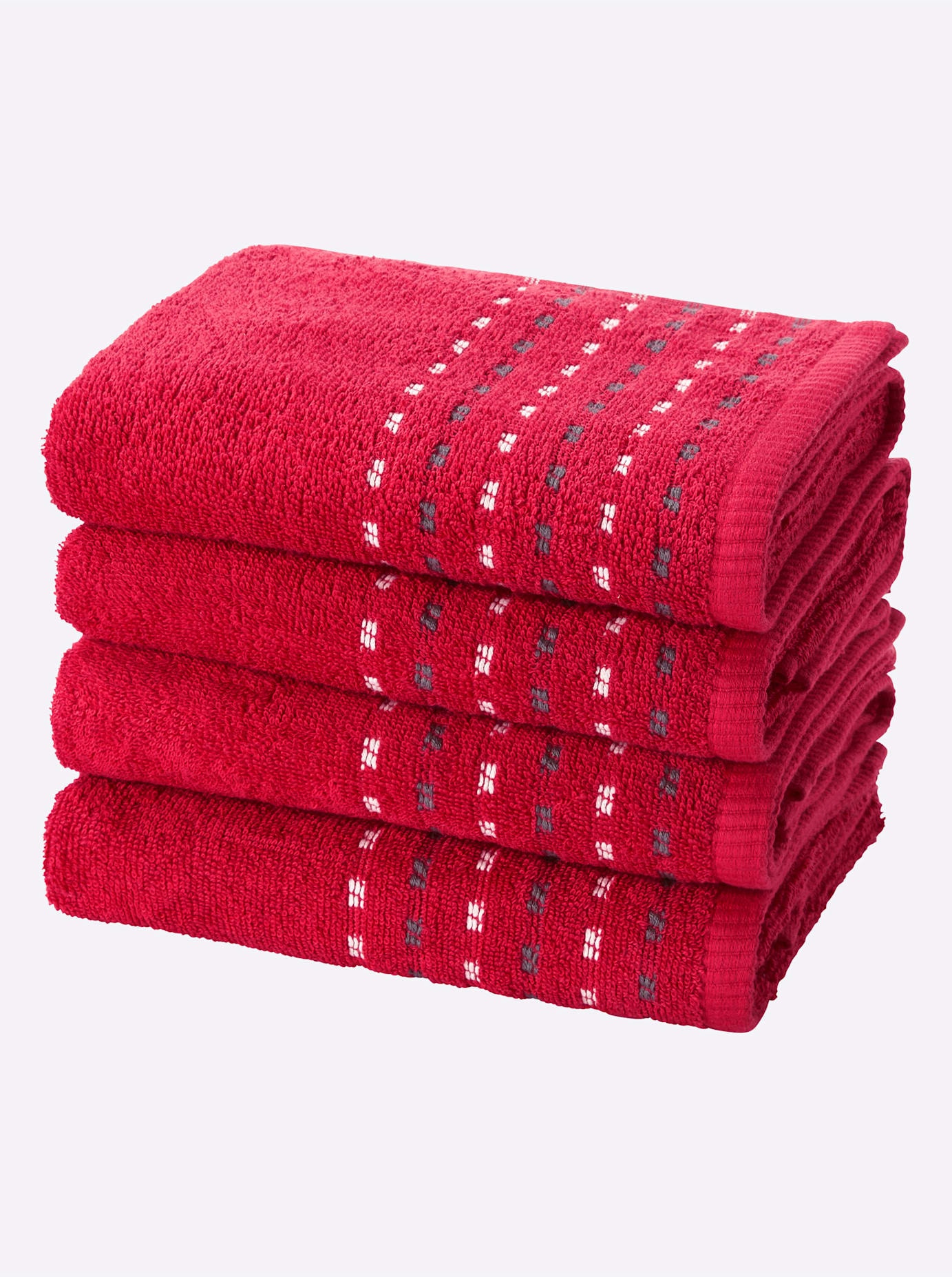 Handtuch WÄSCHEPUR, B:16cm L:22cm, rot, 100% Baumwolle, Handtücher