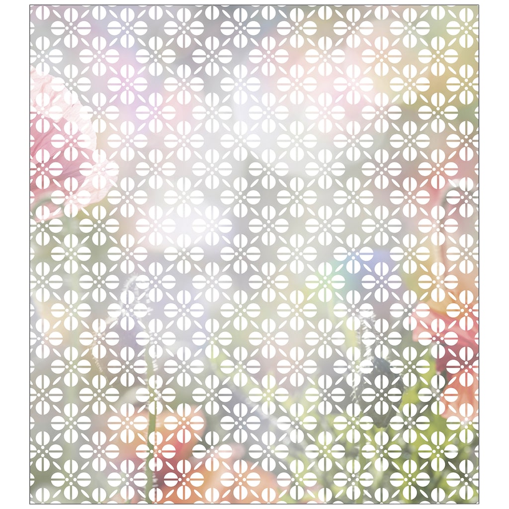 MySpotti Fensterfolie »Look Grafik Blumenmuster white«, halbtransparent, glattstatisch haftend