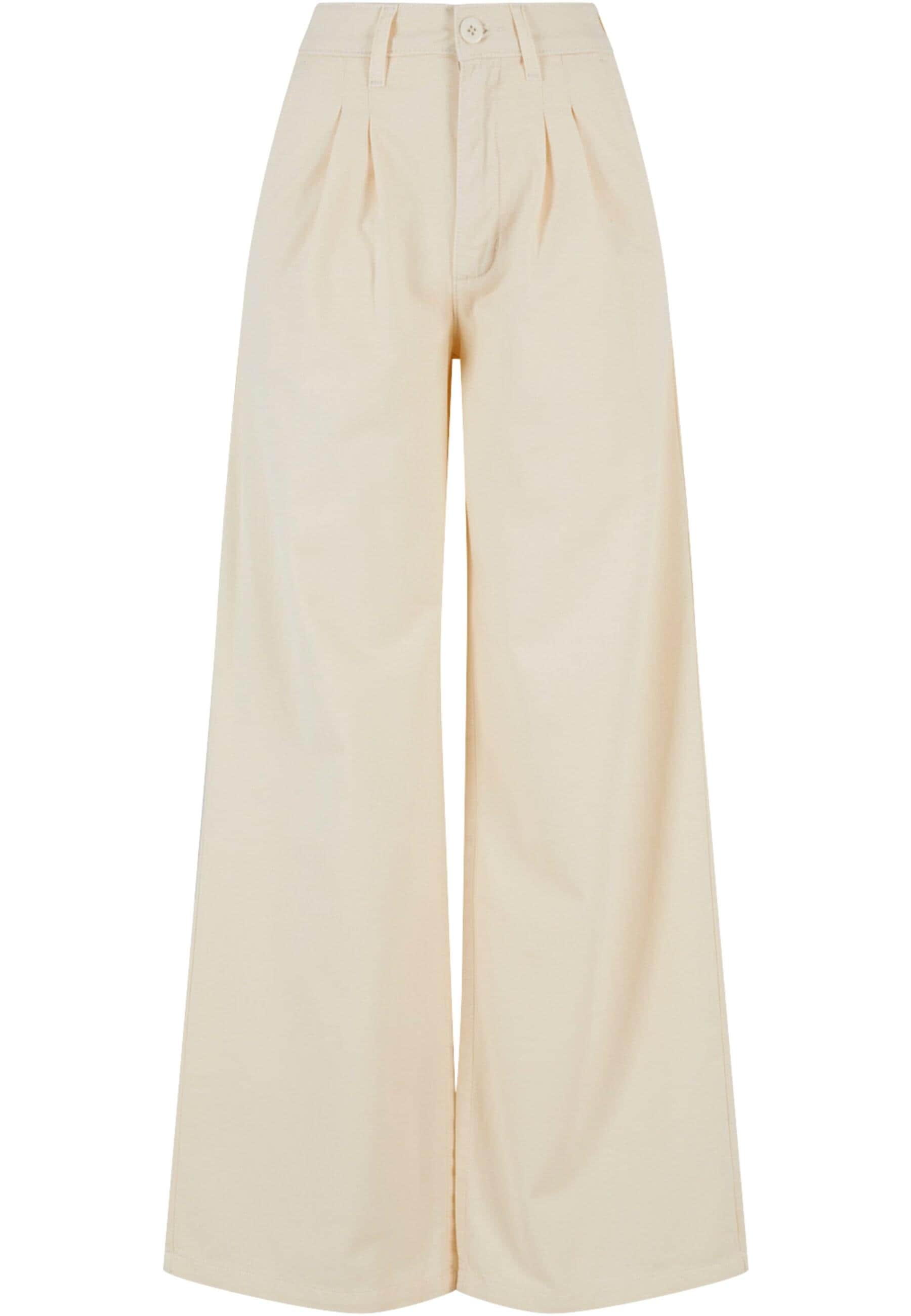 URBAN CLASSICS Stoffhose "Urban Classics Damen Ladies Organic Pleated Cotto günstig online kaufen