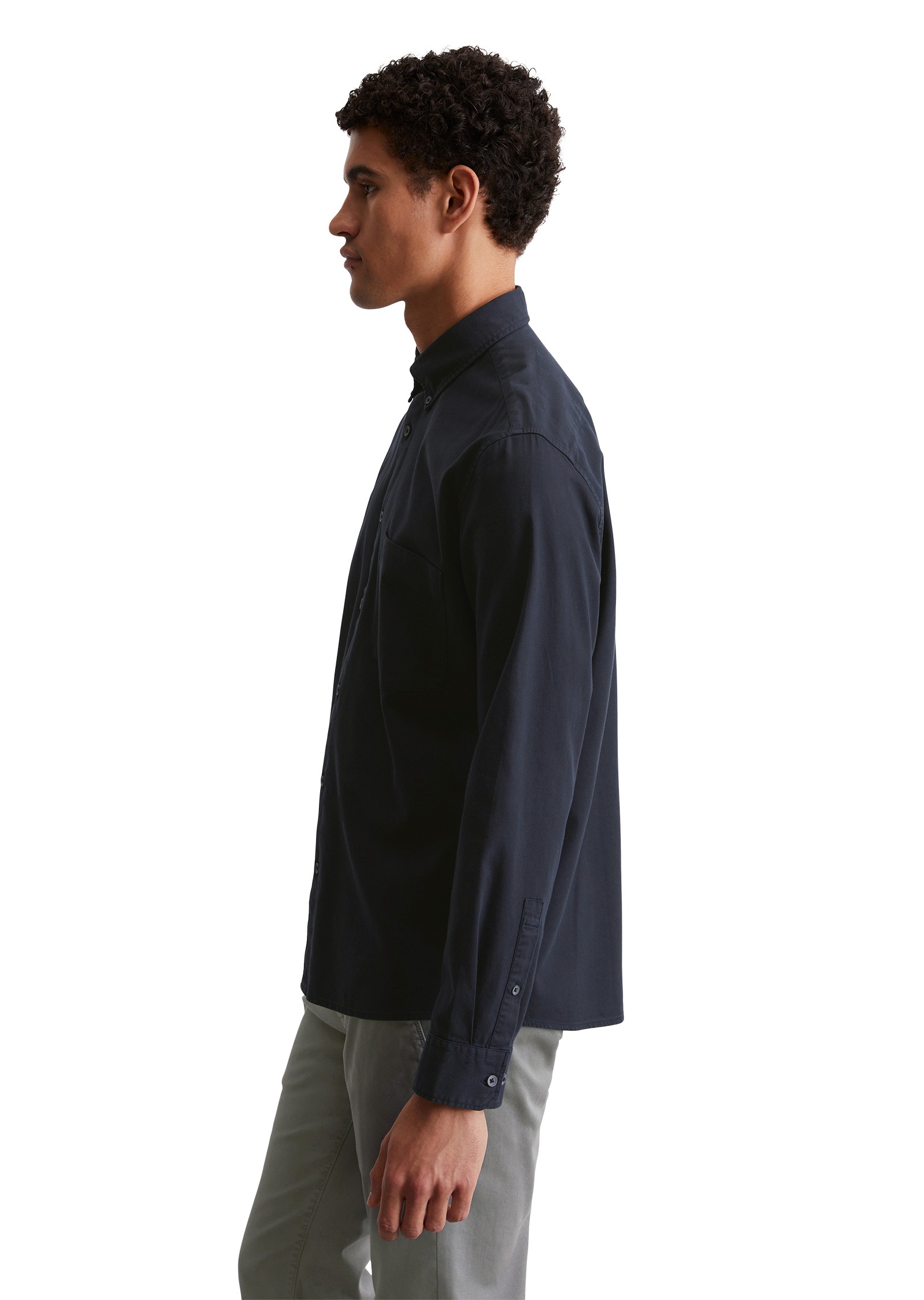 Marc OPolo Langarmhemd "aus Bio-Baumwolle-Lyocell-Mix" günstig online kaufen