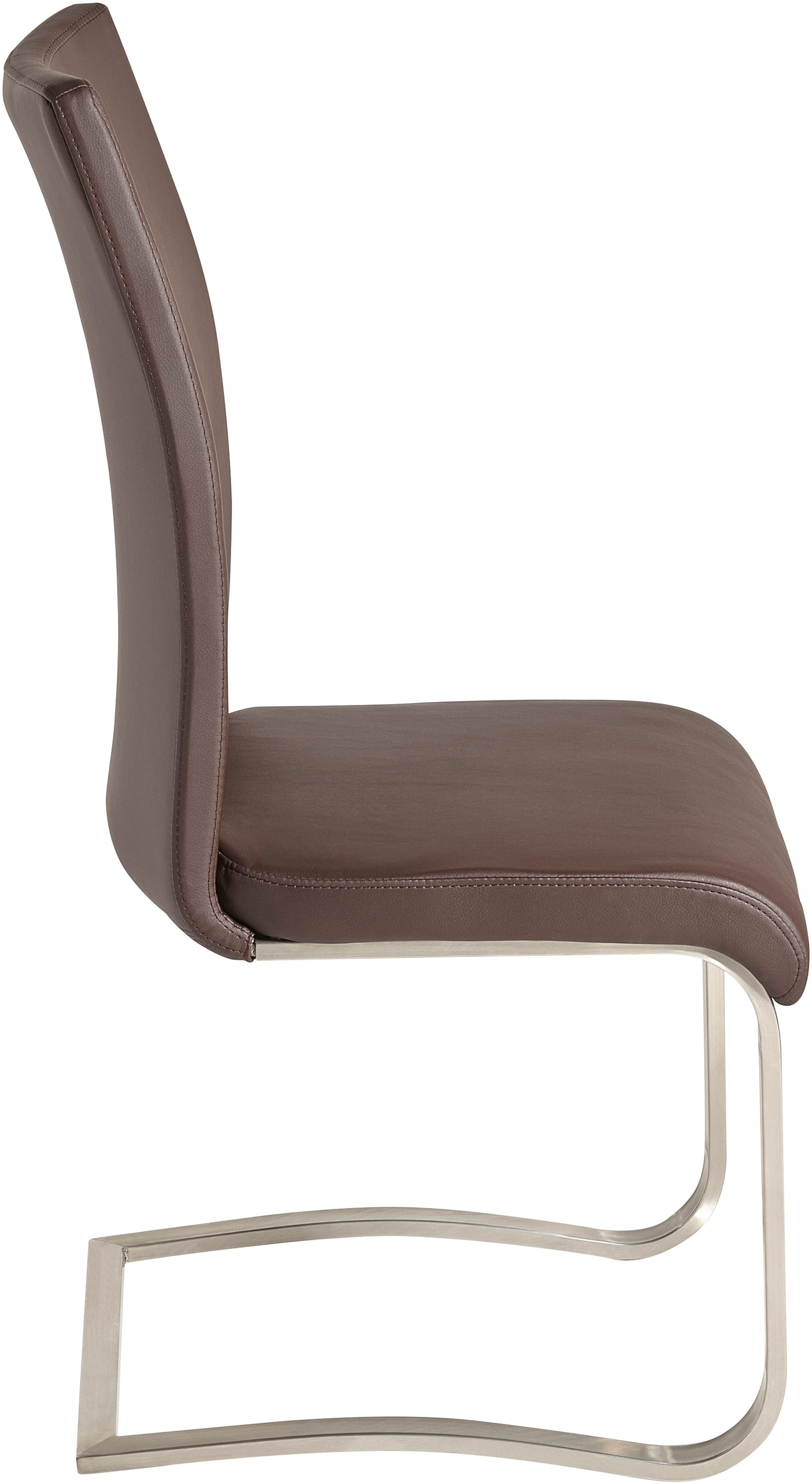 MCA furniture Freischwinger »Arco«, (Set), 2 St., Leder, Stuhl mit Echtlederbezug, belastbar bis 130 Kg