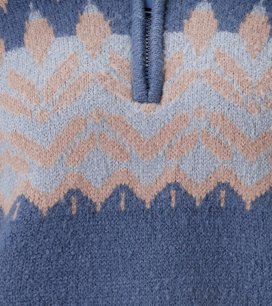 Aniston CASUAL Strickpullover, mit Kragen und Reißverschluss