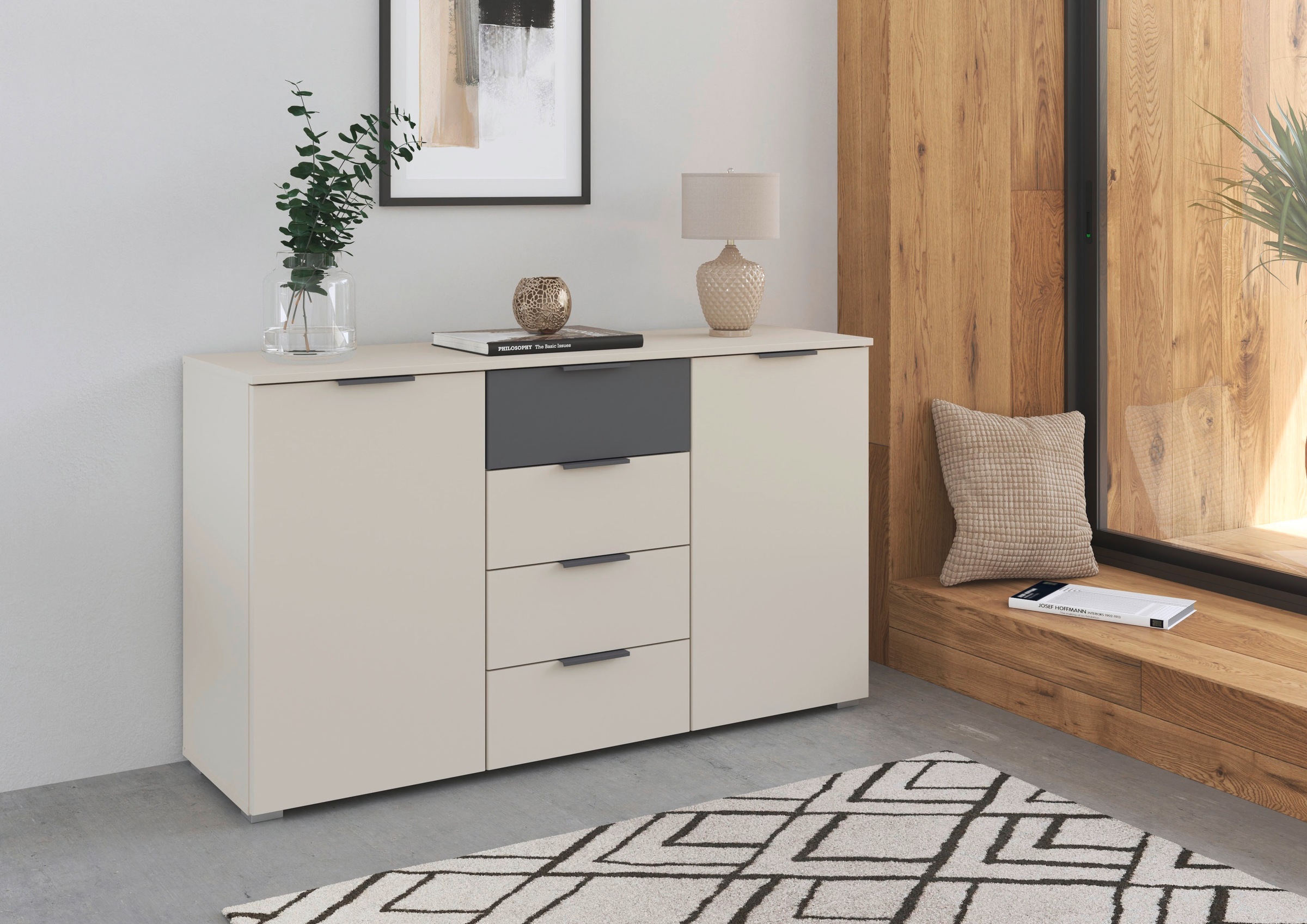 rauch Kombikommode »Sideboard Kommode Schubladenkommode SAJO«, mit 4 geräumigen Schubladen sowie 2 Türen MADE IN GERMANY