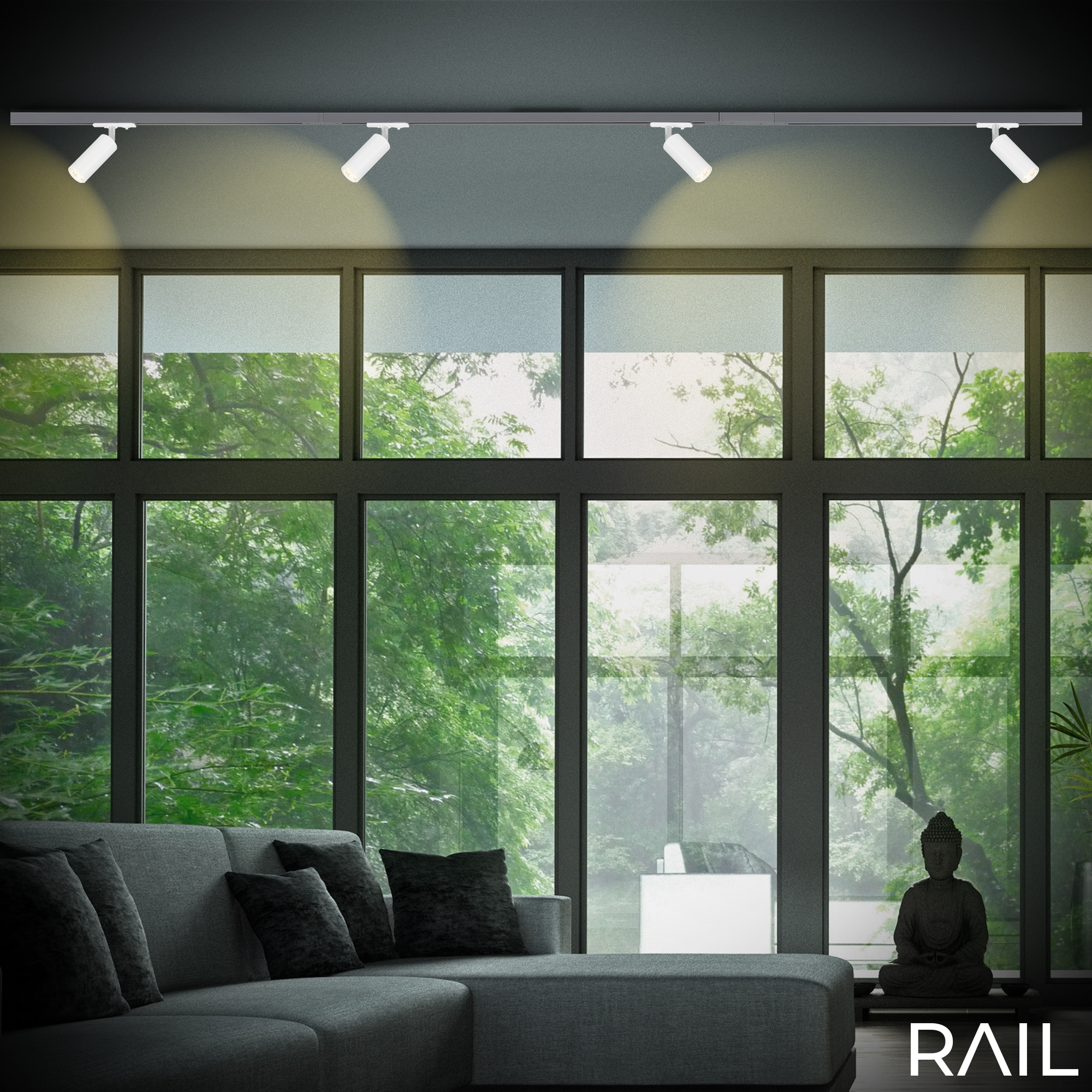 Briloner Leuchten Schienensystem-Leuchten »RAIL« LED-Board 1 Stk. LED Spotlight 40x100 mm Weiß  5,5W Schienensystem Rail Büro Küche