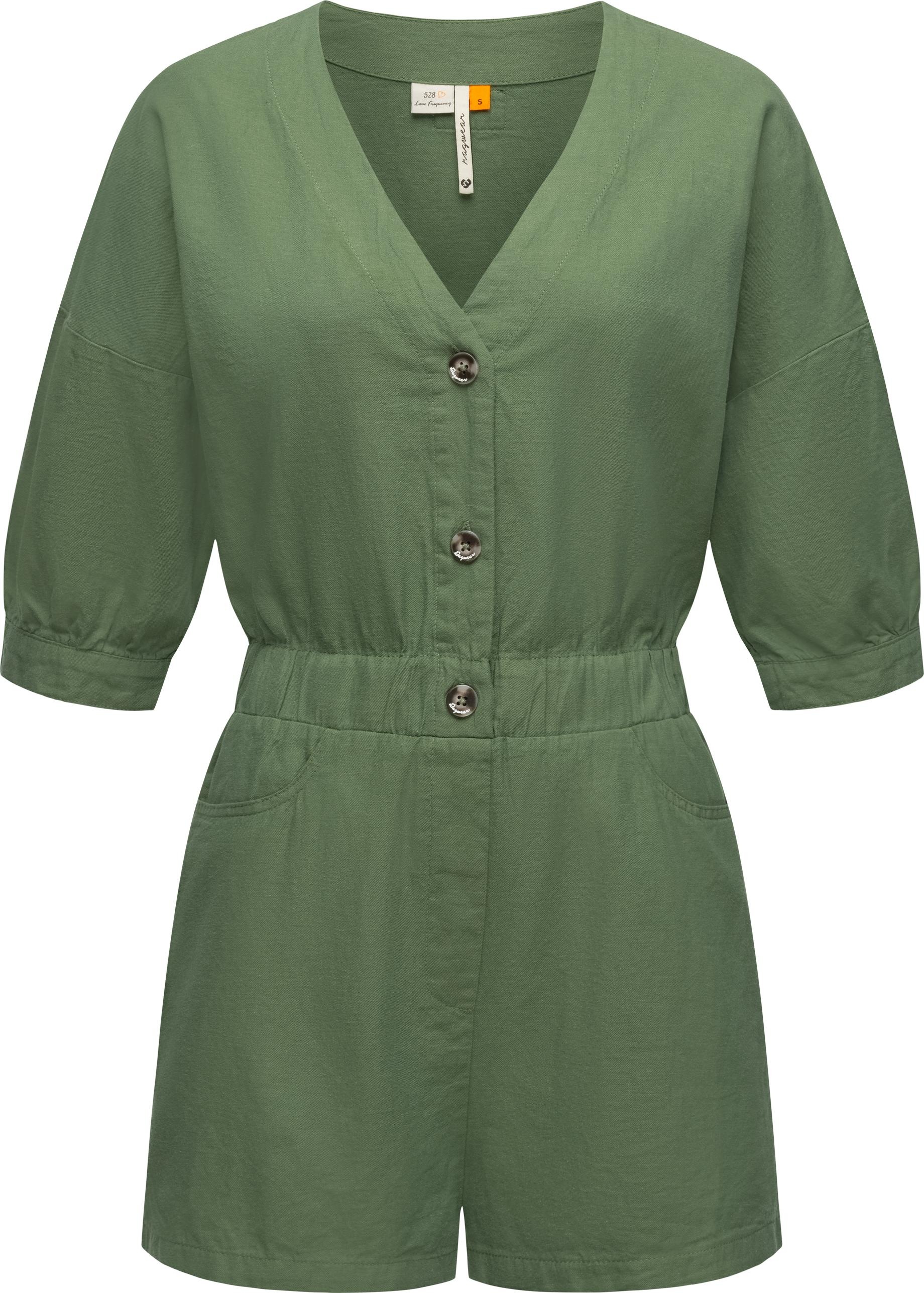 Ragwear Jumpsuit "Ipsie", schicker, kurzer Damen Overall in Military-Look günstig online kaufen