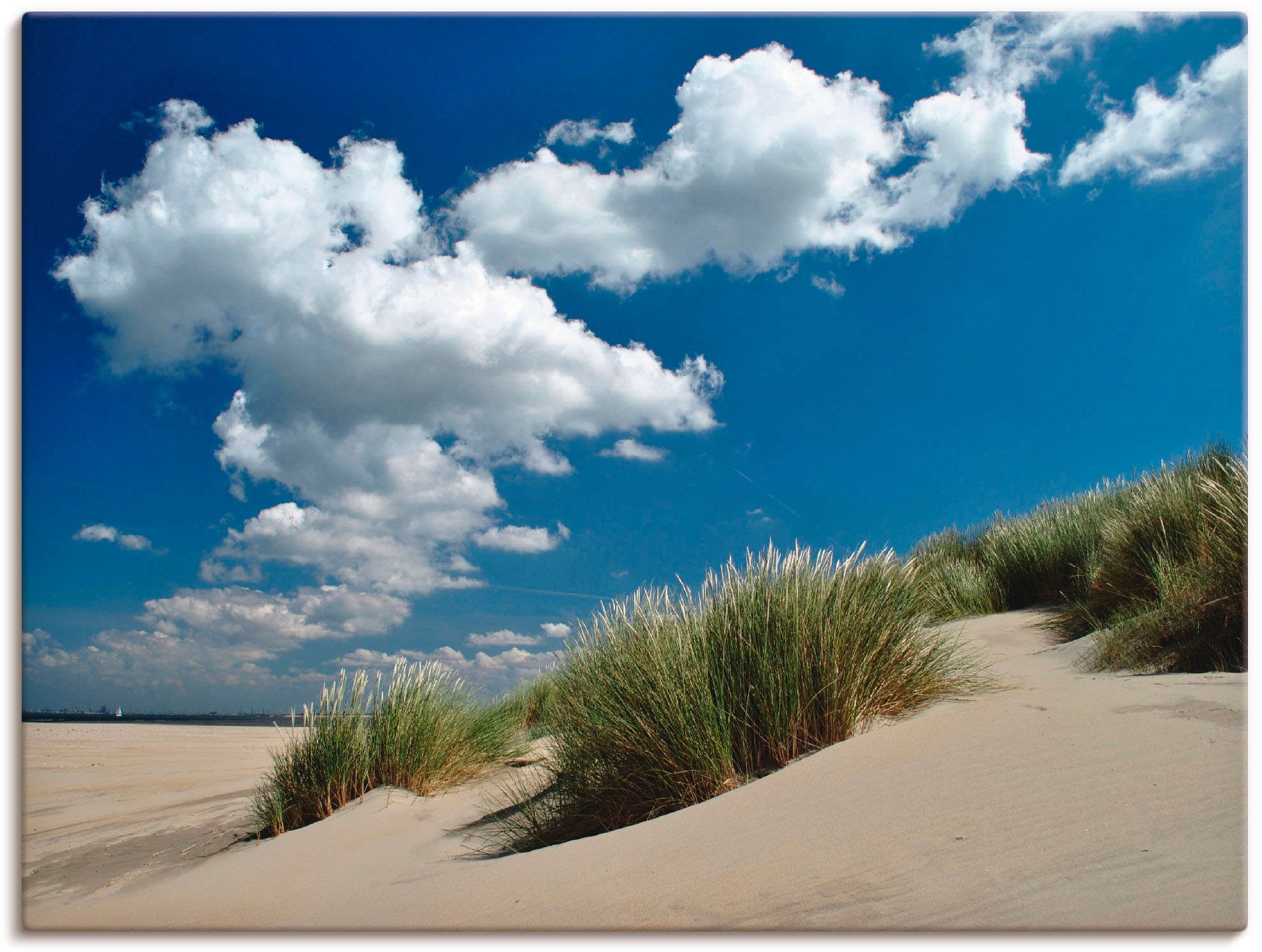 Artland Poster »Himmel, Dünen und Meer«, Strand, (1 St.), als Leinwandbild, Wandaufkleber oder Poster in versch. Größen