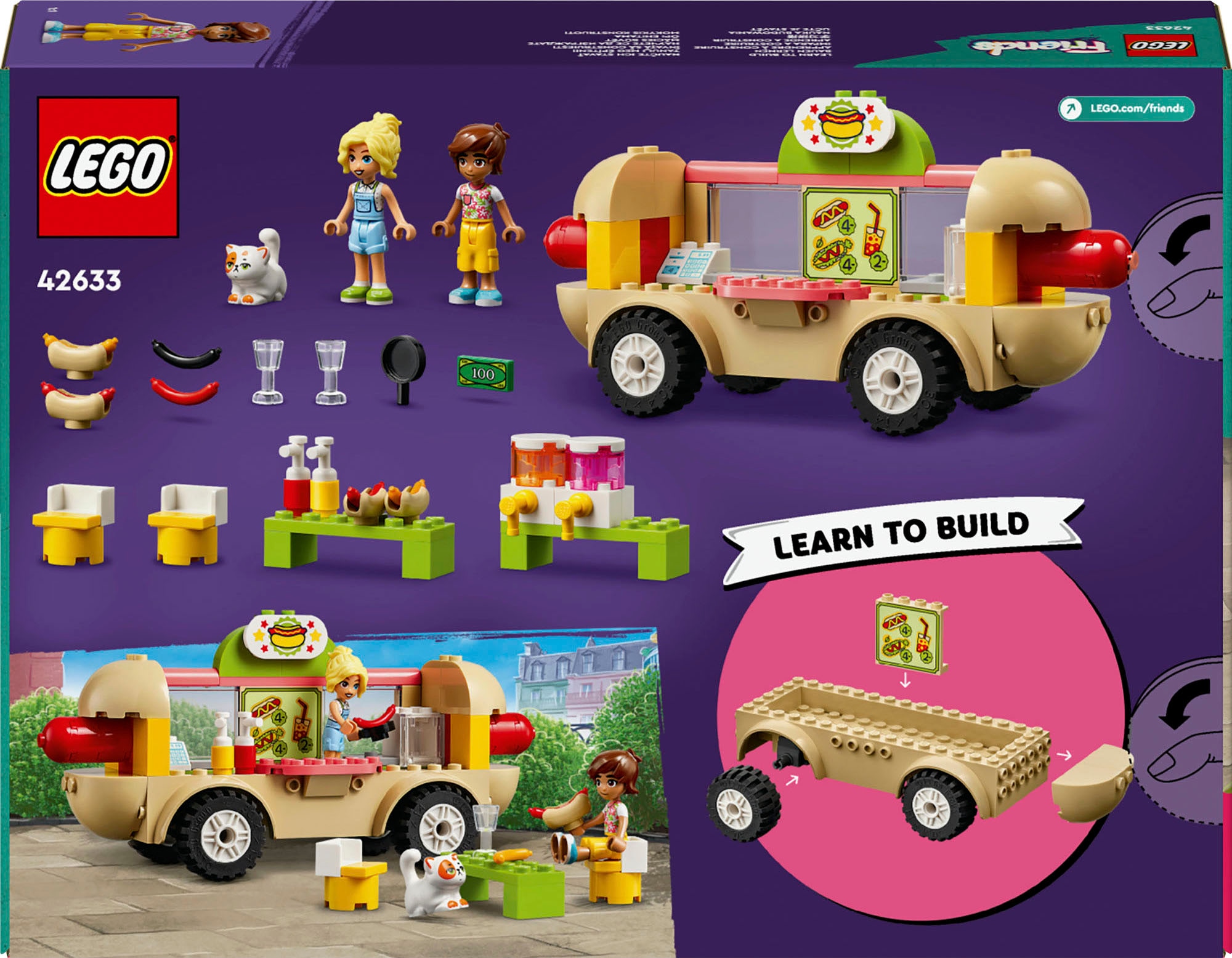 LEGO® Konstruktionsspielsteine »Hotdog-Truck (42633), LEGO Friends«, (100 St.), Made in Europe