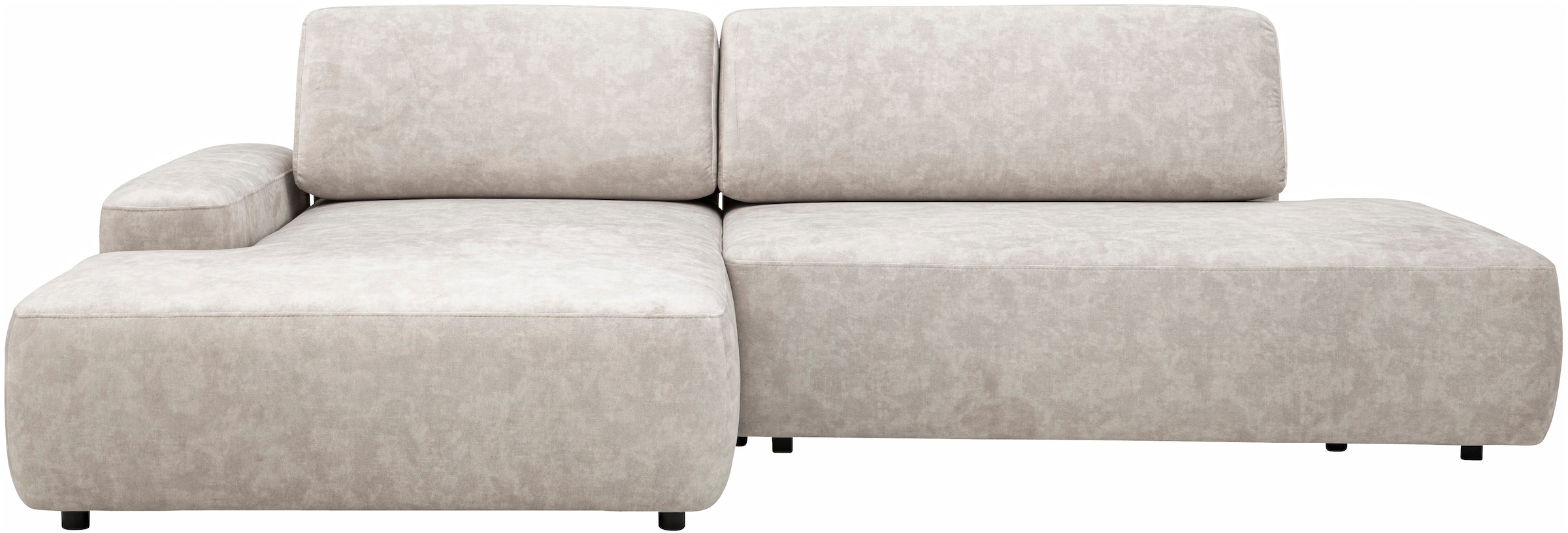 INOSIGN Ecksofa »TORGE, Schlafsofa Cord, Samtvelours u. Strukur fein, Couch in L-Form«, Schlaffunktion und Bettkasten, Liegefläche: 210x125 cm, neues Design