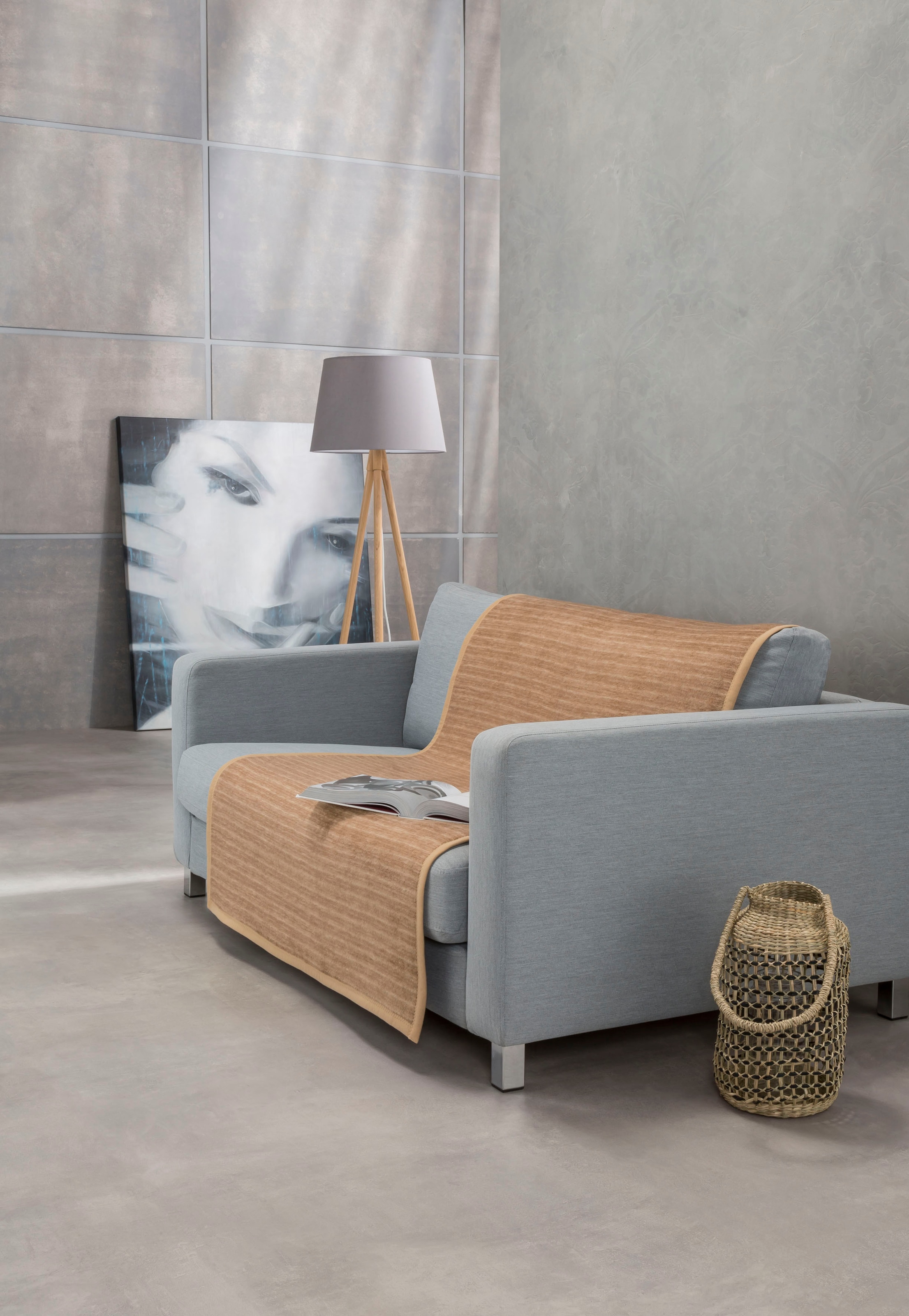 IBENA Sofaschoner »Fano«, 100 x 200 cm (Breite x Länge), mit modernen Streifen