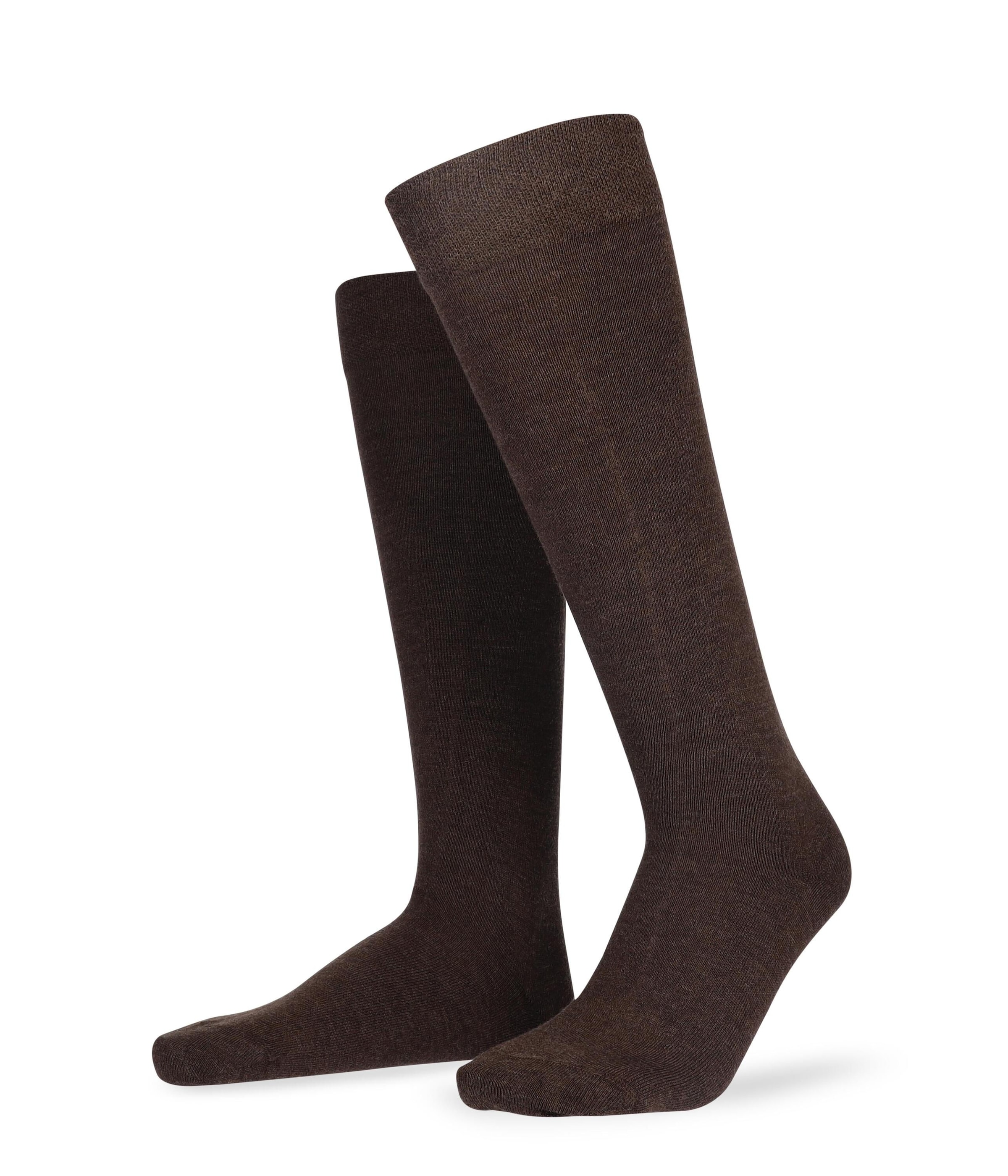 HUDSON Herren Kniestrümpfe "RELAX WOOLMIX CLIMA", Gr. 43, braun, Obermaterial: 53% Baumwolle, 42% Schurwolle, 4% Polyamid, 1% Elasthan, Socken,